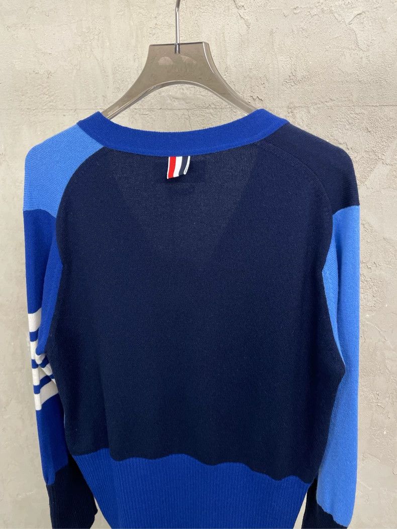 Thom Browne Thom browne Blue Tibetan blue color block four-striped cash Size US M / EU 48-50 / 2 - 5 Thumbnail