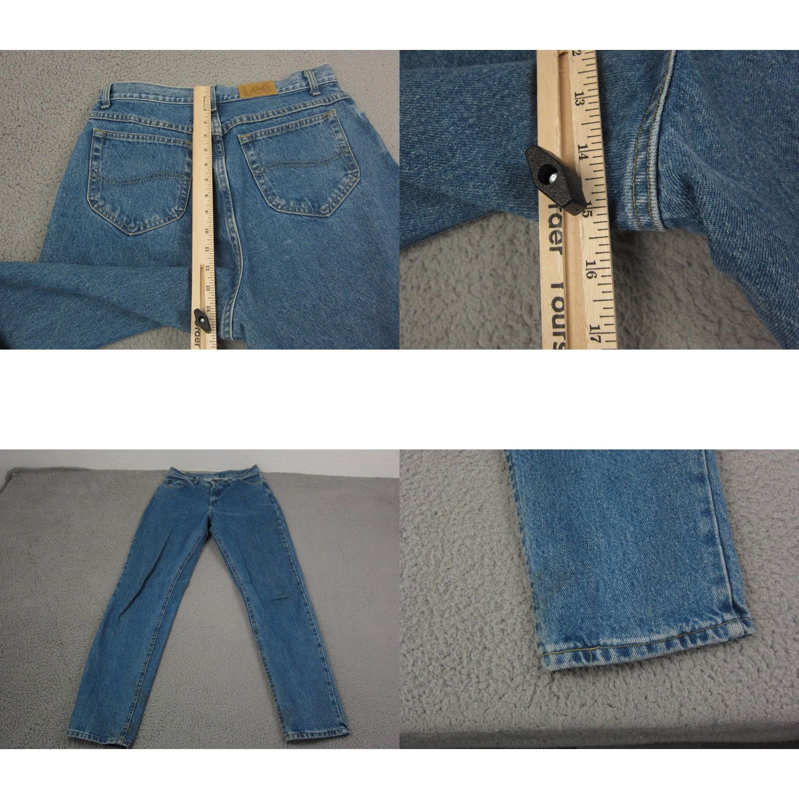 Lee Vintage Lee Jeans Womens 16 Blue 31 x 33 Lightwash Tapered Riders Made in USA Jeans Women 90s USA Men? (Error) Size 38" / US 16 / IT 52 - 8 Thumbnail