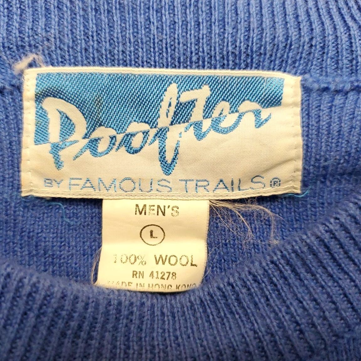 Rails VINTAGE Famous Trails Sweater Mens L Blue 100% Wool Ski Classic 90s Y2K Crew Neck Striped Knit Pullover Long Sleeve Size US L / EU 52-54 / 3 - 2 Thumbnail