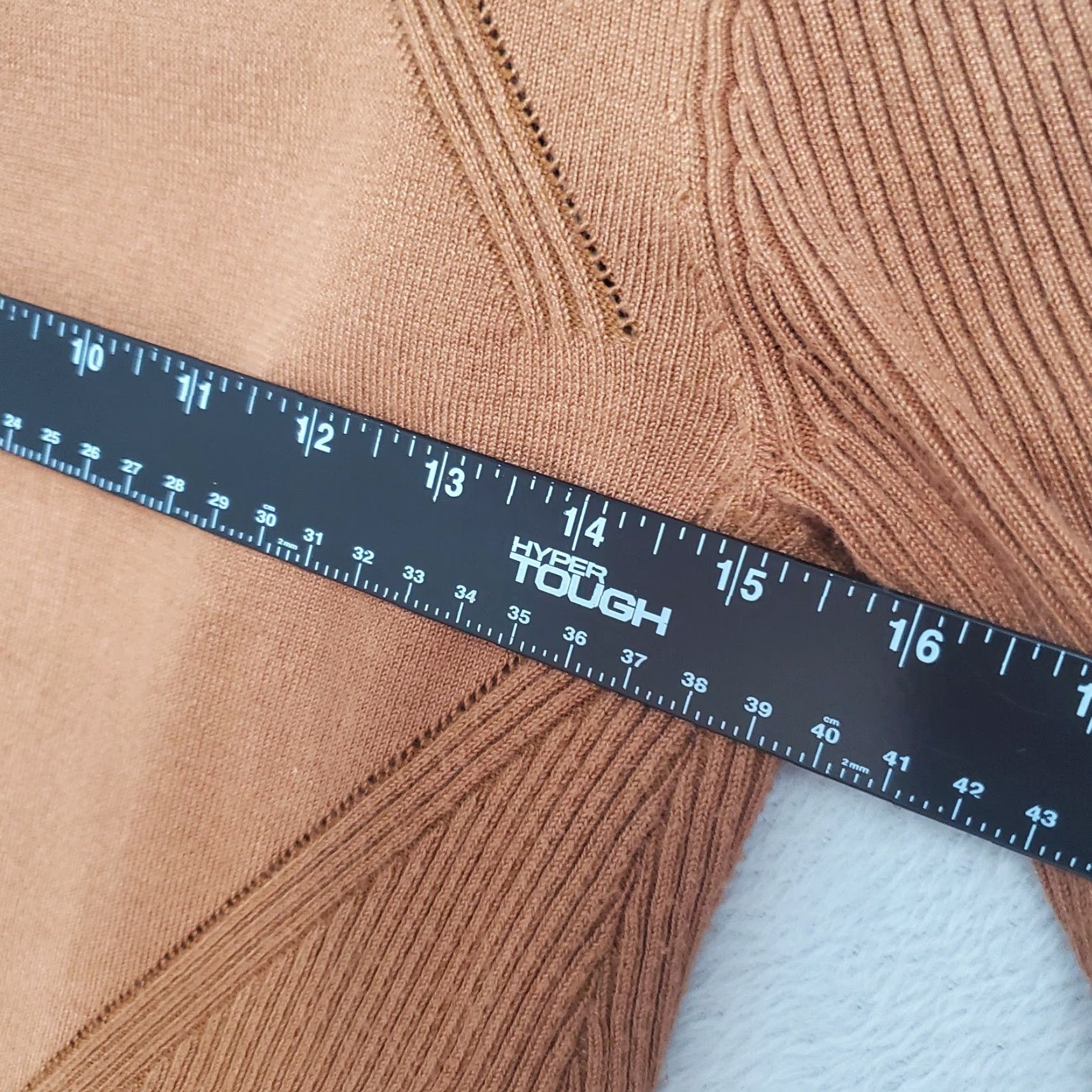 Vintage Magaschoni Cardigan Sweater Size XS Brown Open Front Ribbed Detail Long Sleeve Size XS / US 0-2 / IT 36-38 - 5 Thumbnail