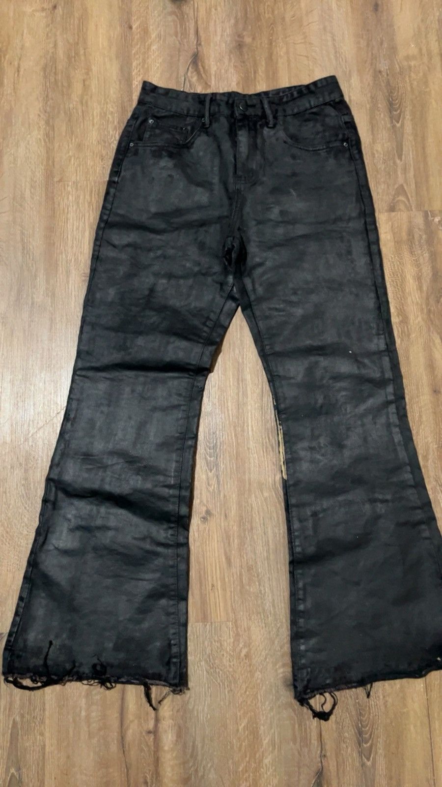 Other WAXED FLARED JEANS Size US 35 - 1 Thumbnail