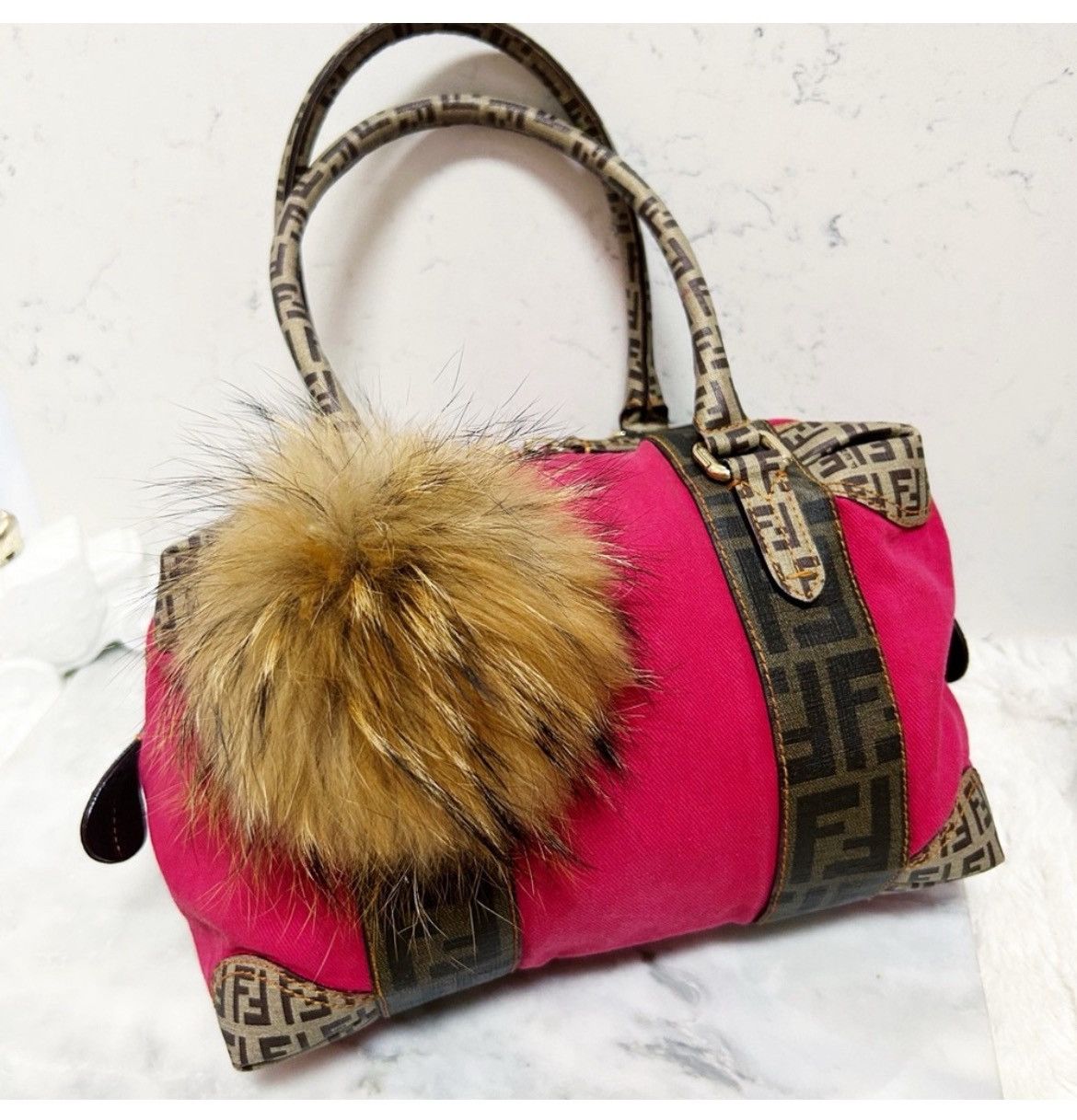 Fendi Authentic Fendi Rare Forever Bauletto Barbie Pink Boston Bag Size ONE SIZE - 2 Thumbnail