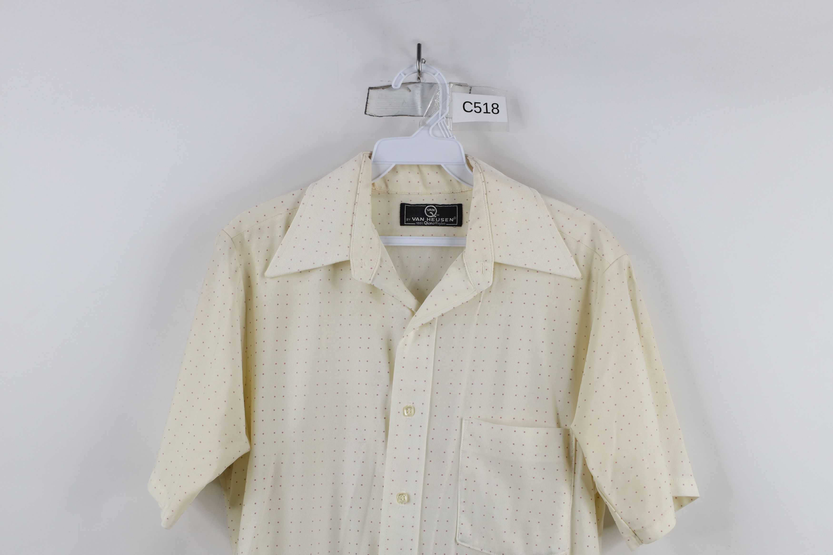 Vintage Vintage 70s Streetwear Dot Knit Short Sleeve Button Shirt Size US M / EU 48-50 / 2 - 2 Thumbnail
