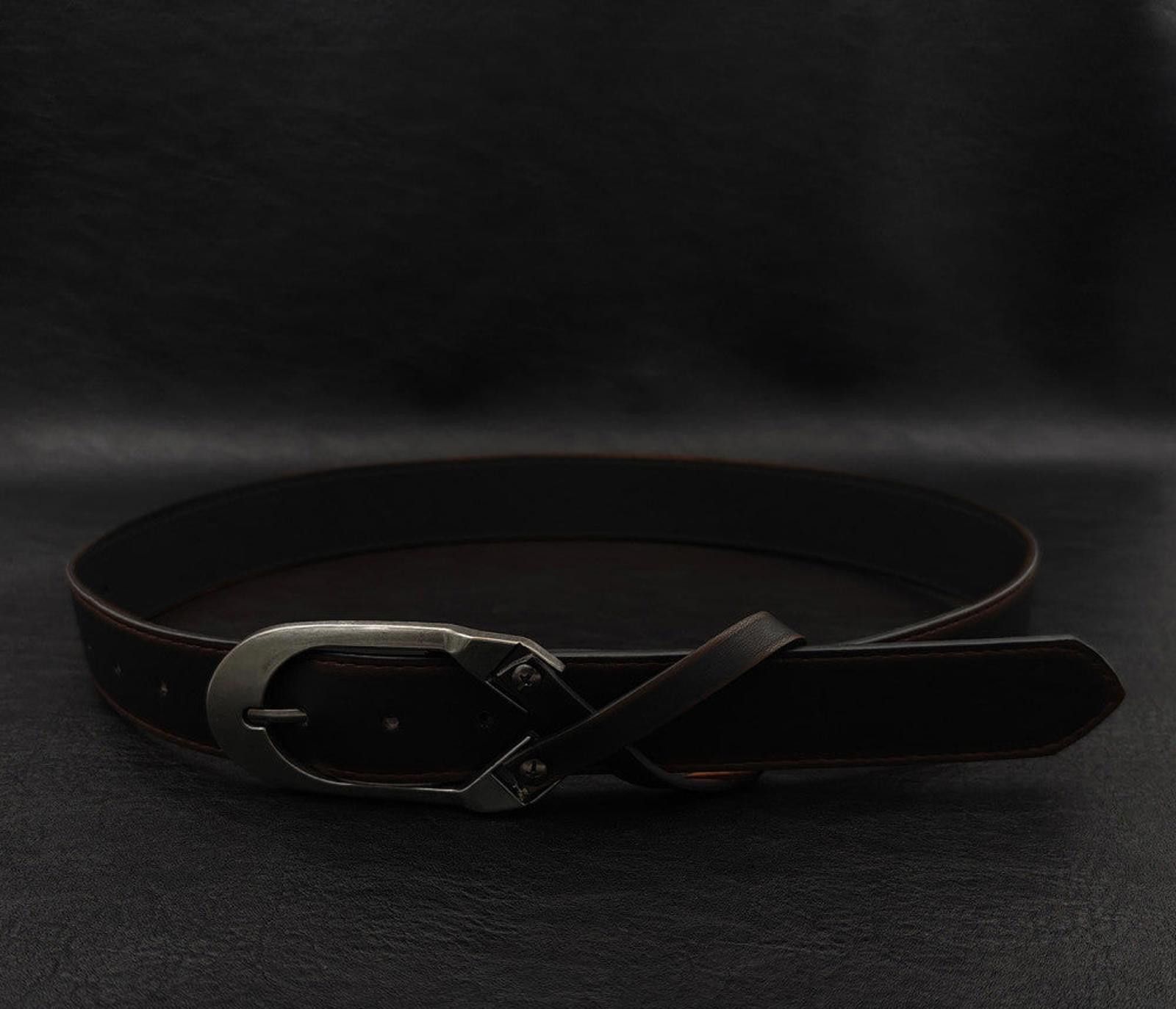 Other Premium Leather Belt with Unique Buckle Size ONE SIZE - 1 Thumbnail