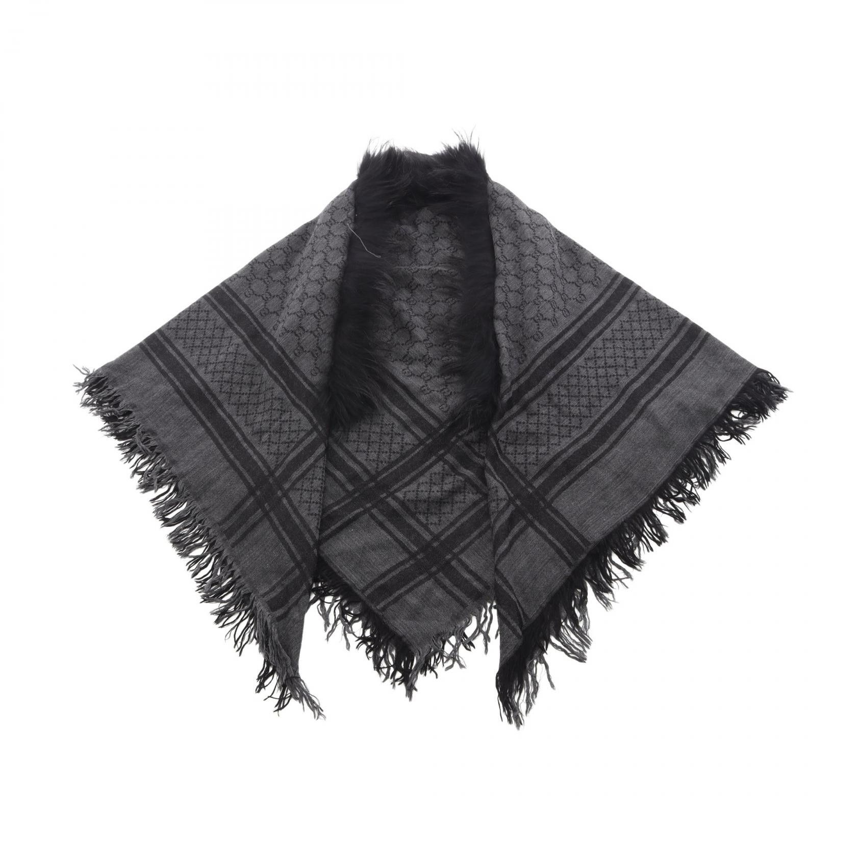 Gucci Gucci Gucci GG Wool Silk Scarf Textile Shawl DUTY FREE for USA Size ONE SIZE - 1 Thumbnail