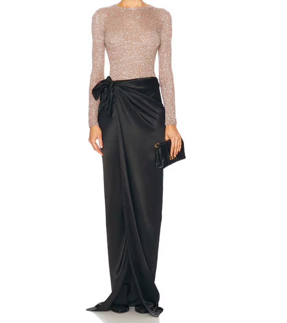 Balenciaga Balenciaga silk black wrap skirt, size 42 It, M int Size 28" / US 6 / IT 42 - 1 Thumbnail