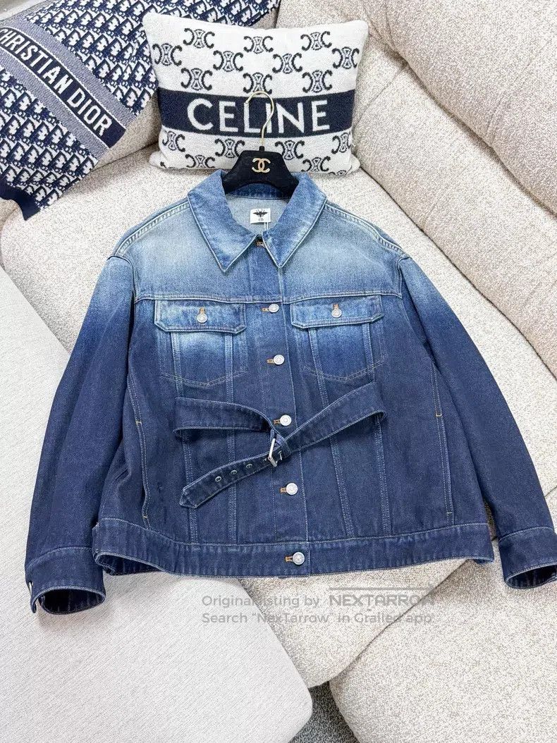 Dior Dior Little bee embroidered belt gradient denim long-sleev Size XS / US 0-2 / IT 36-38 - 2 Thumbnail