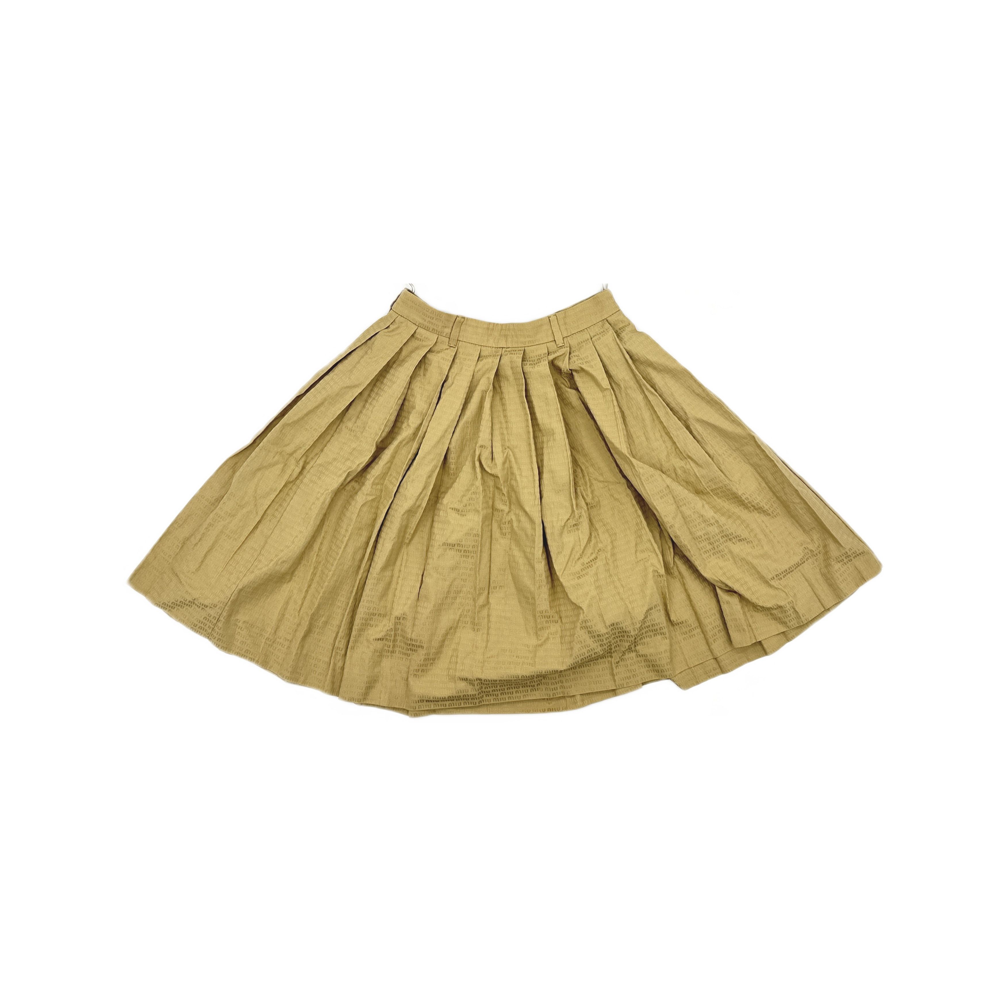 Miu Miu Miu Miu Logo Pleated Skirt Size 36 Size 25" / US 0 / IT 36 - 1 Thumbnail