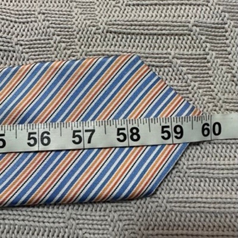 Nautica Nautica blue and orange micro striped silk tie Size ONE SIZE - 4 Thumbnail