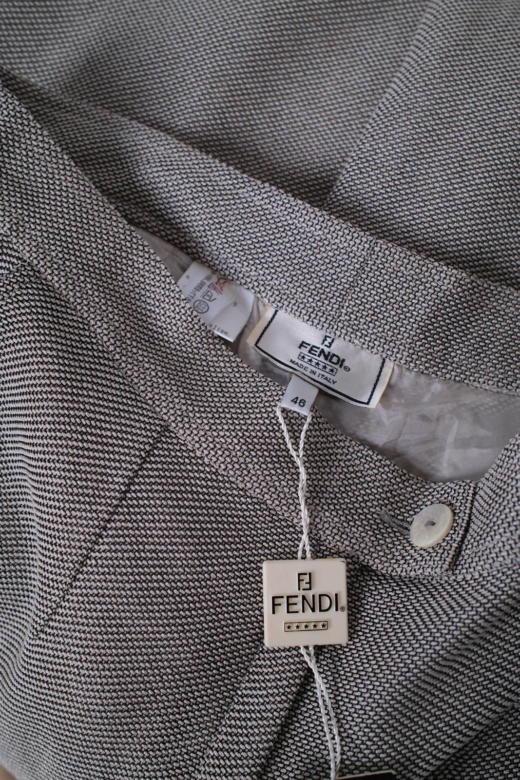 Fendi 90's Fendi Textured Wide-Leg Pant Size ONE SIZE - 9 Thumbnail