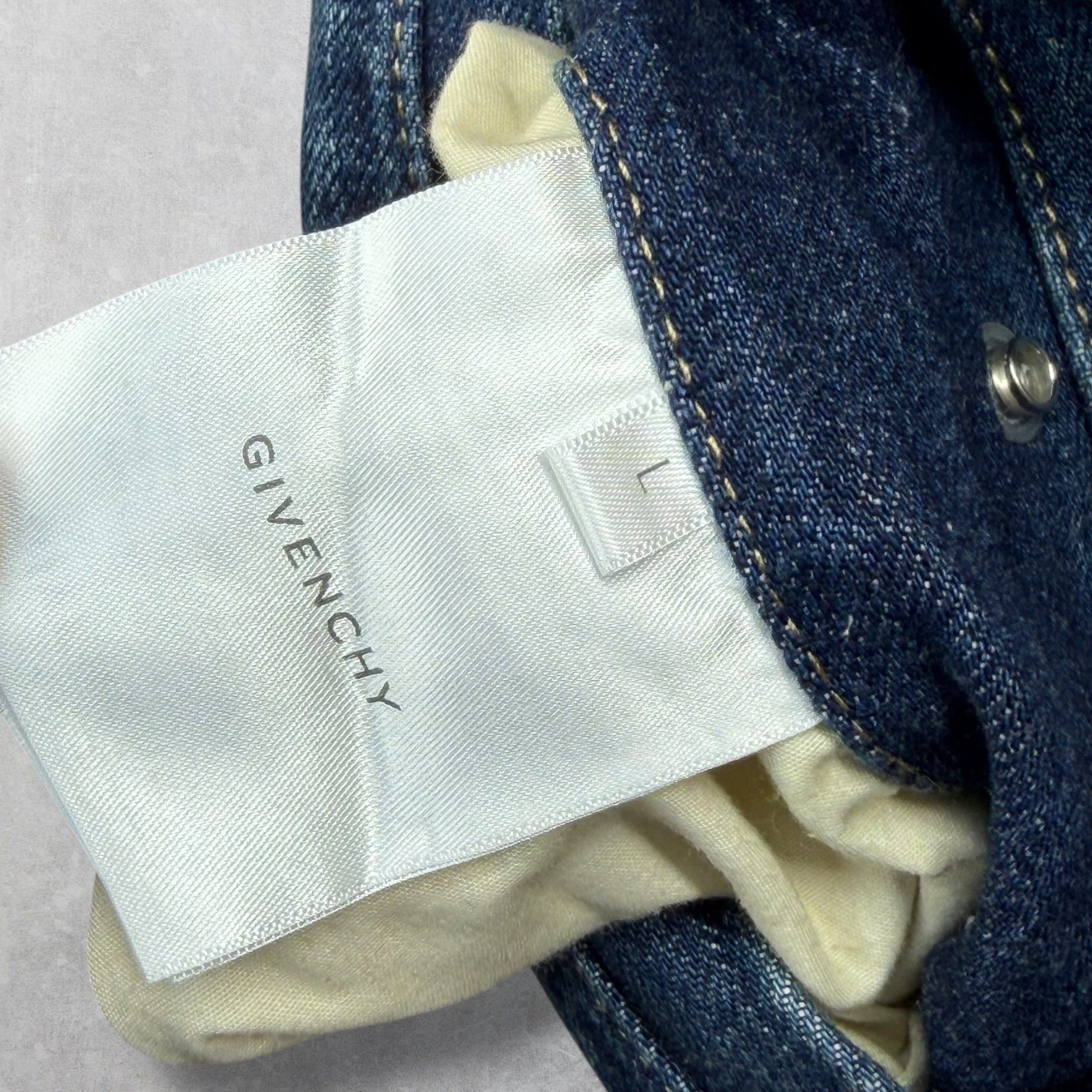 Givenchy Givenchy Logo Denim Bomber Jacket L Size US L / EU 52-54 / 3 - 7 Thumbnail