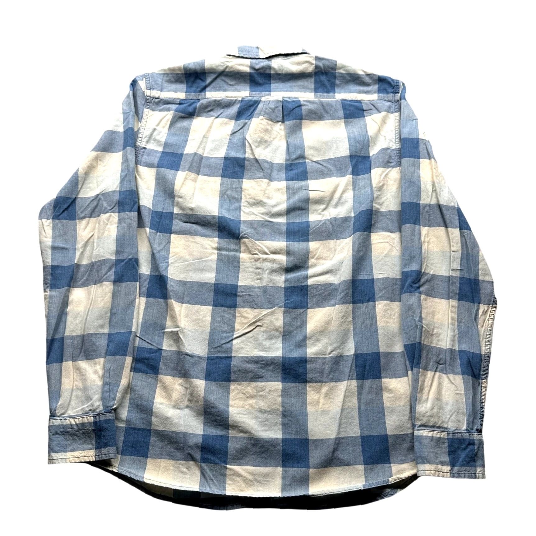 Marine Layer Marine Layer Stockton Blue Plaid Mens Marge Medium Long Sleeve Button Shirt Blue Size US M / EU 48-50 / 2 - 2 Thumbnail