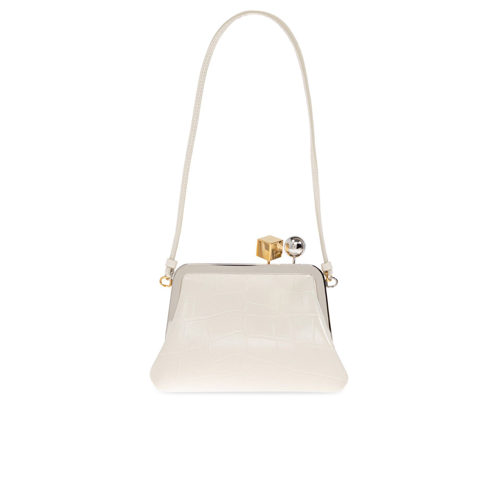 Jacquemus Jacquemus The Berlingot White Leather Shoulder Bag New Size ONE SIZE - 2 Thumbnail