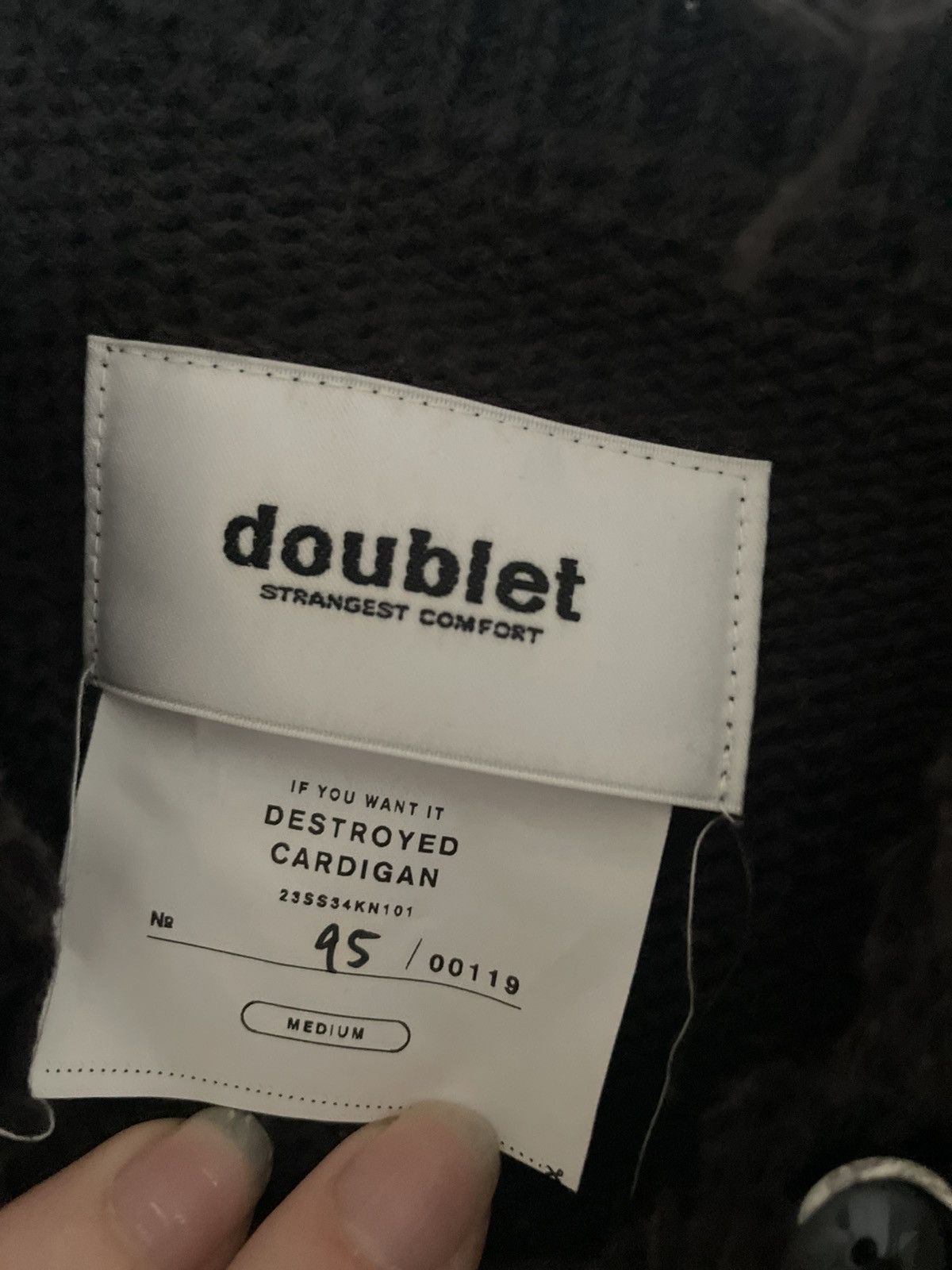 Doublet Doublet destroyed knitwear/ knit cardigan 95/119 Size US M / EU 48-50 / 2 - 5 Thumbnail