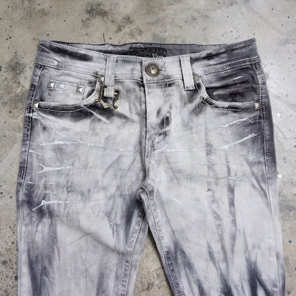 If Six Was Nine × Japanese Brand × Le Grande Bleu (L.G.B.) Xfrm acid wash shadow Jeans Size US 32 / EU 48 - 2 Thumbnail