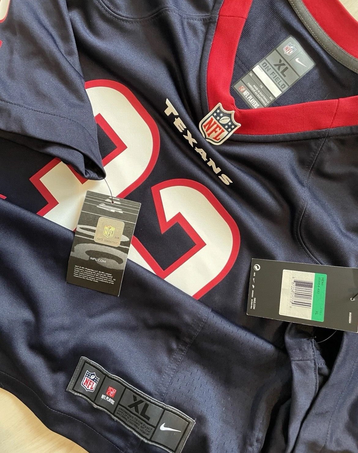 Nike Houston Texans Tyrann Mathieu Autographed Nike On-Field XL Size US XL / EU 56 / 4 - 4 Thumbnail