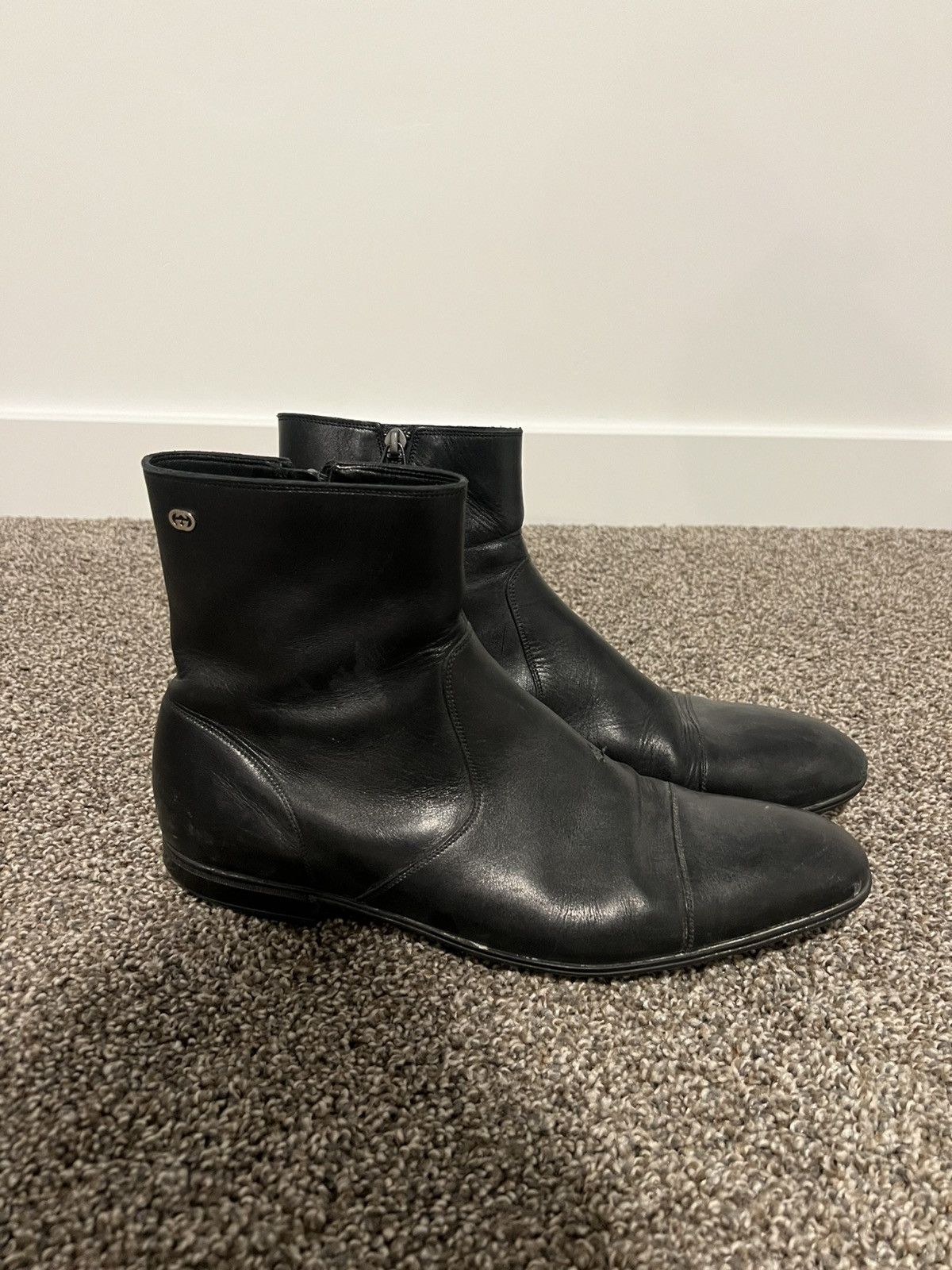 Gucci Men’s 10 1/2 Gucci Leather Boots Size US 10.5 / EU 43-44 - 1 Thumbnail