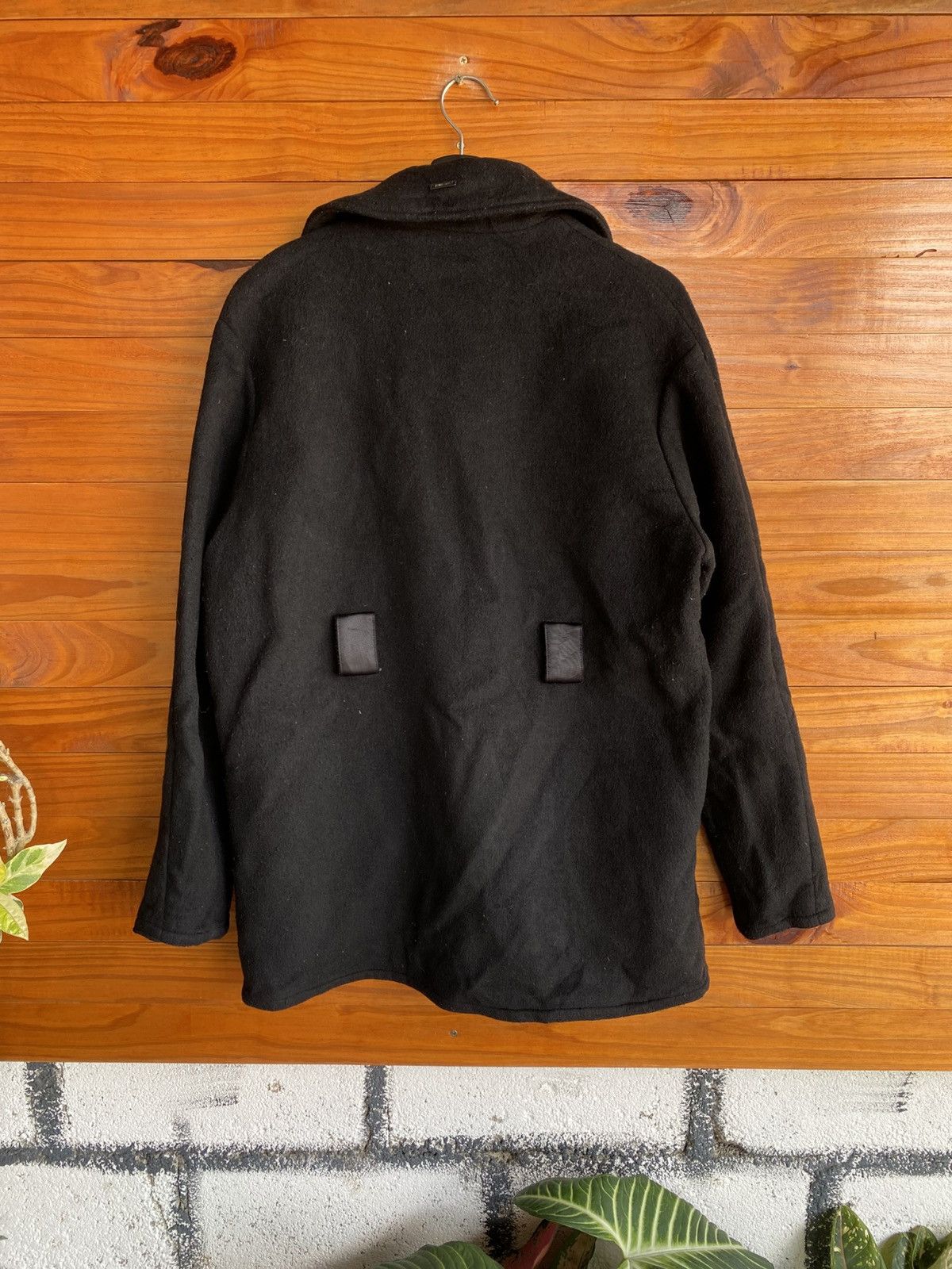 Armani Vintage Armani Jeans Black Wool Zip Jacket Minimal Designer Size US M / EU 48-50 / 2 - 9 Thumbnail