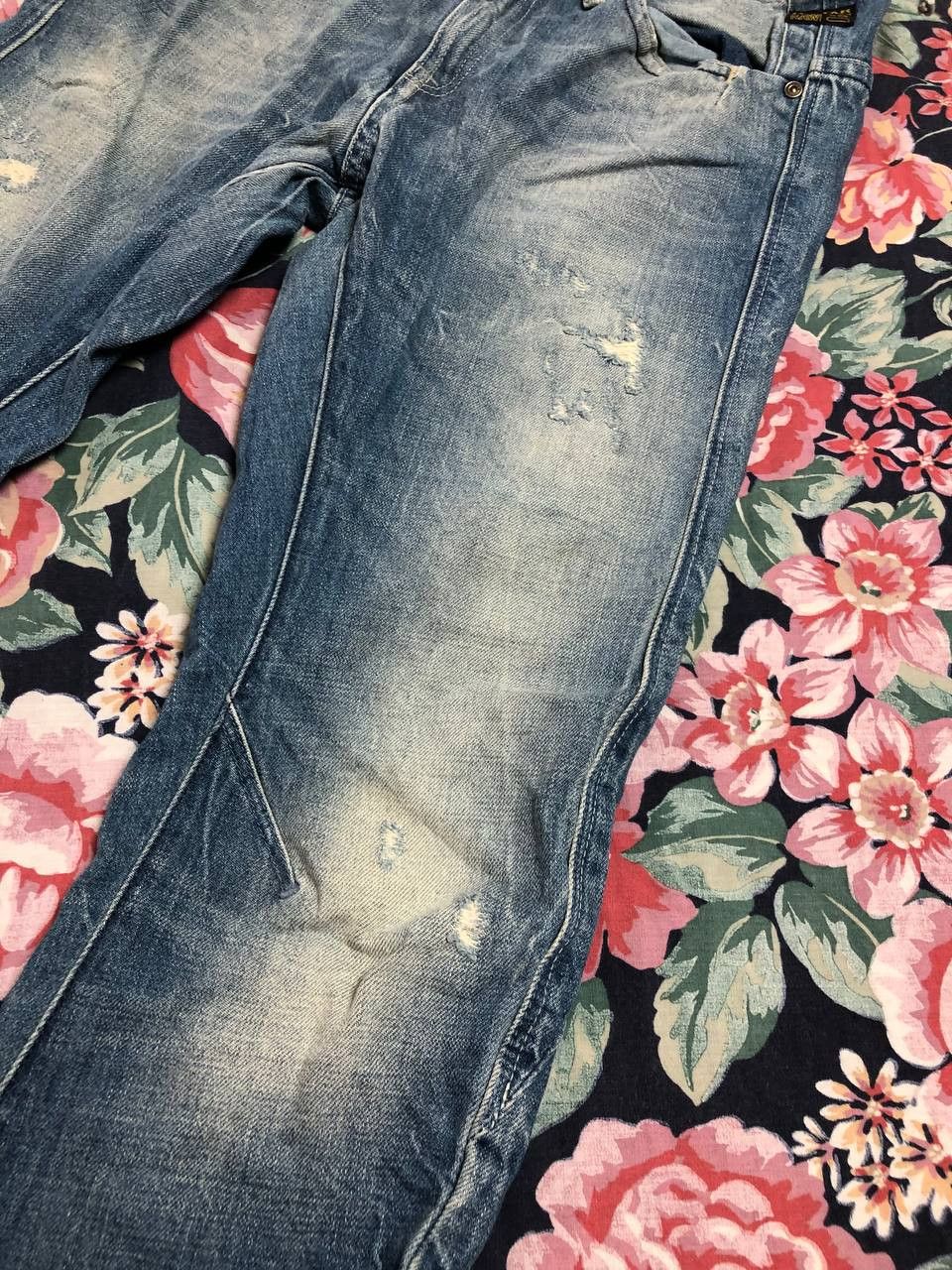 G-Star × Vintage Vintage Jeans Faded Wide Japanese Hype Size 24" / US 00 / IT 34 - 17 Thumbnail