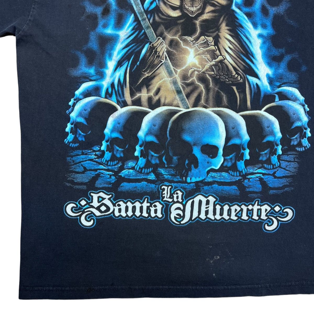 Other × Vintage Vintage 2000s La Santa Muerte Grim Reaper Death Graphic Tee Size US XL / EU 56 / 4 - 10 Thumbnail