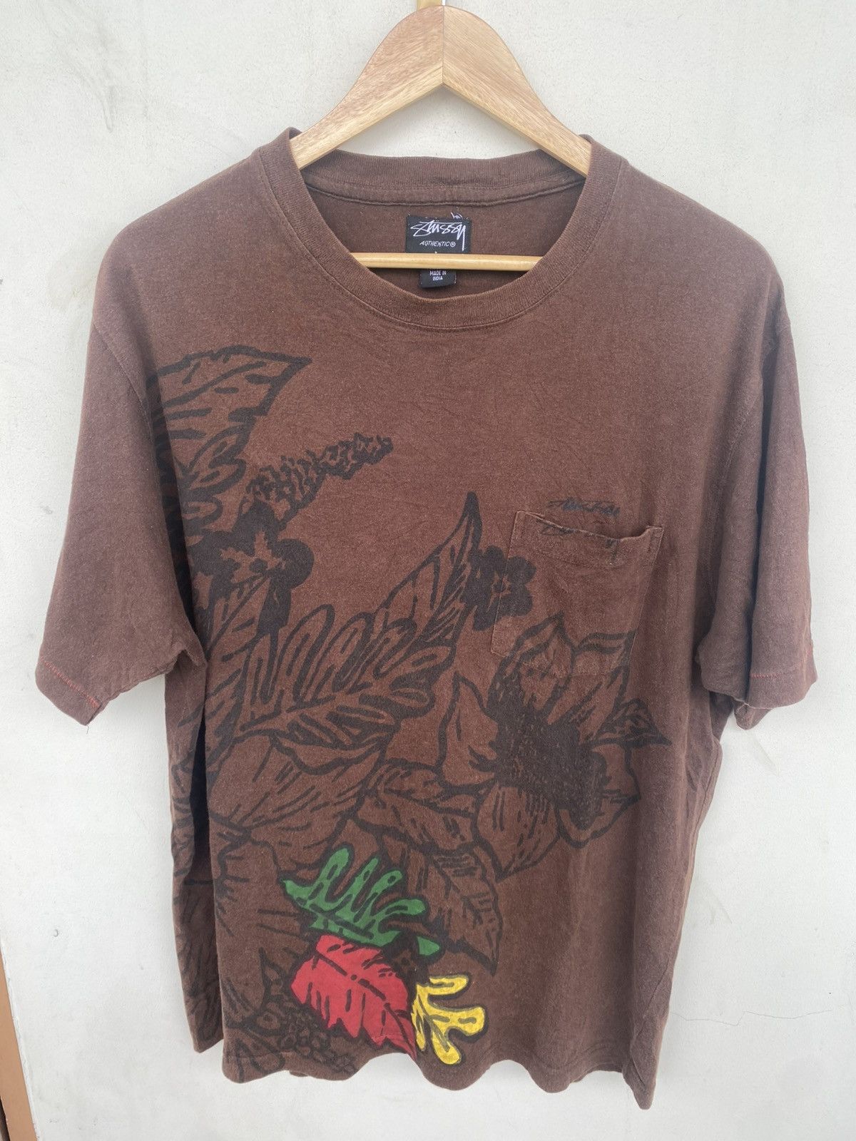 Stussy Vintage 90’s Stussy Pocket T-Shirt Size US L / EU 52-54 / 3 - 1 Thumbnail