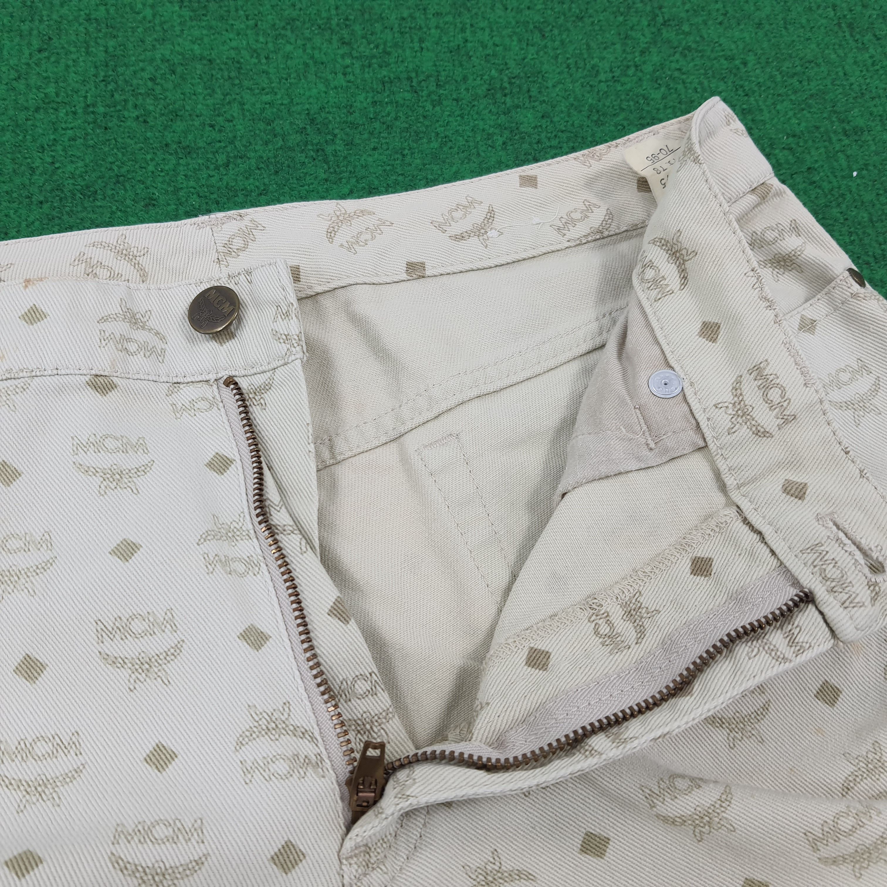 MCM × Vintage Vintage MCM Monogram Casual White Pants Size US 29 - 5 Thumbnail
