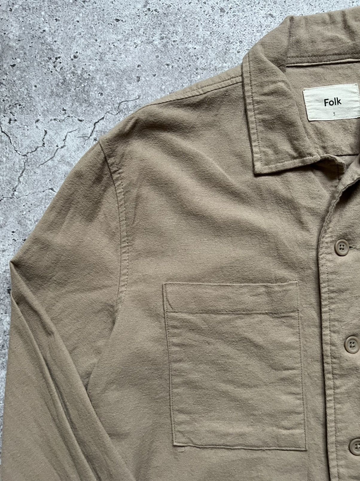 Folk Folk Cotton Shirt Button Up Beige Overshirt Size US M / EU 48-50 / 2 - 4 Thumbnail