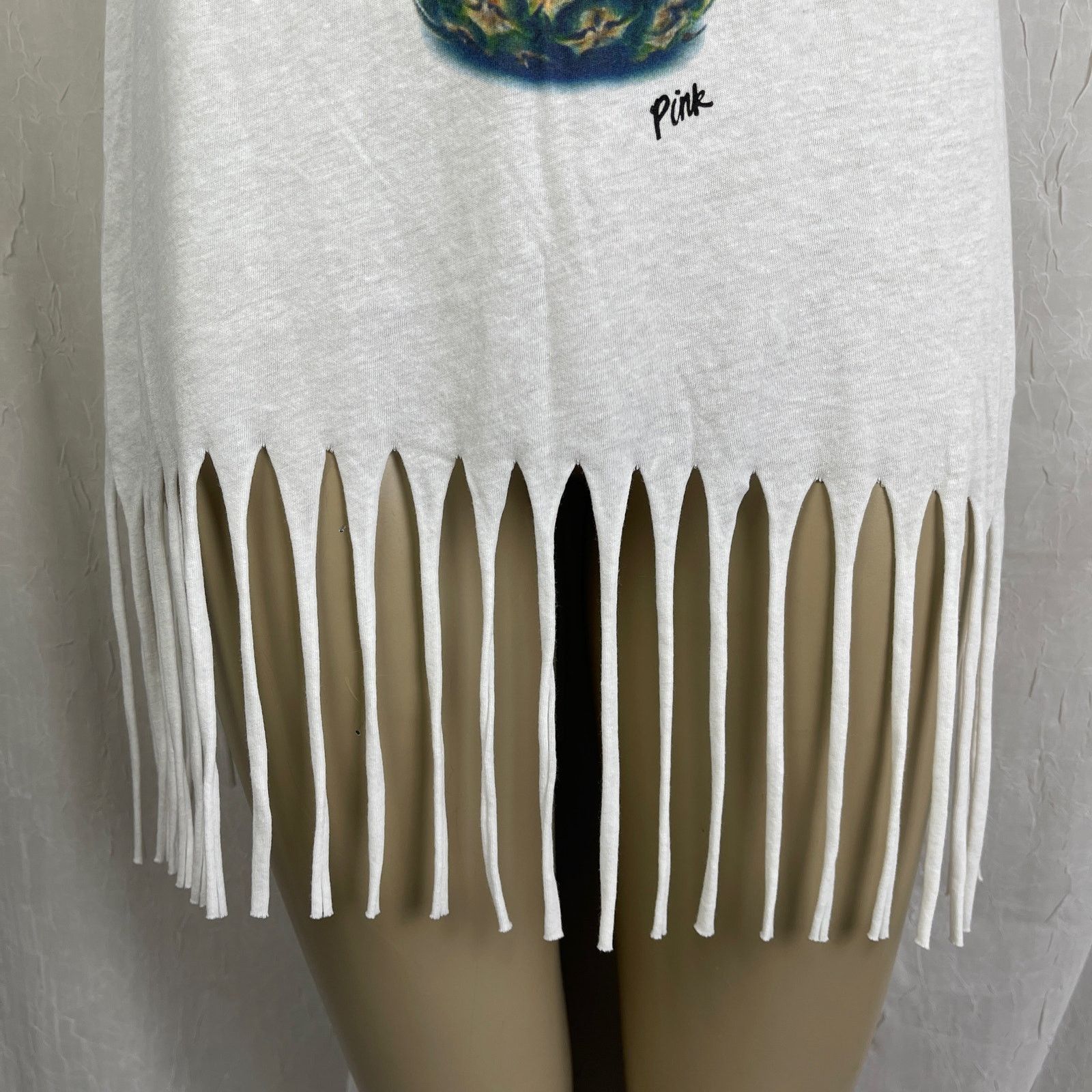 Pink Victoria’s Secret PINK White Fringe Tank Dress Pineapple NWT Size XS / US 0-2 / IT 36-38 - 4 Thumbnail