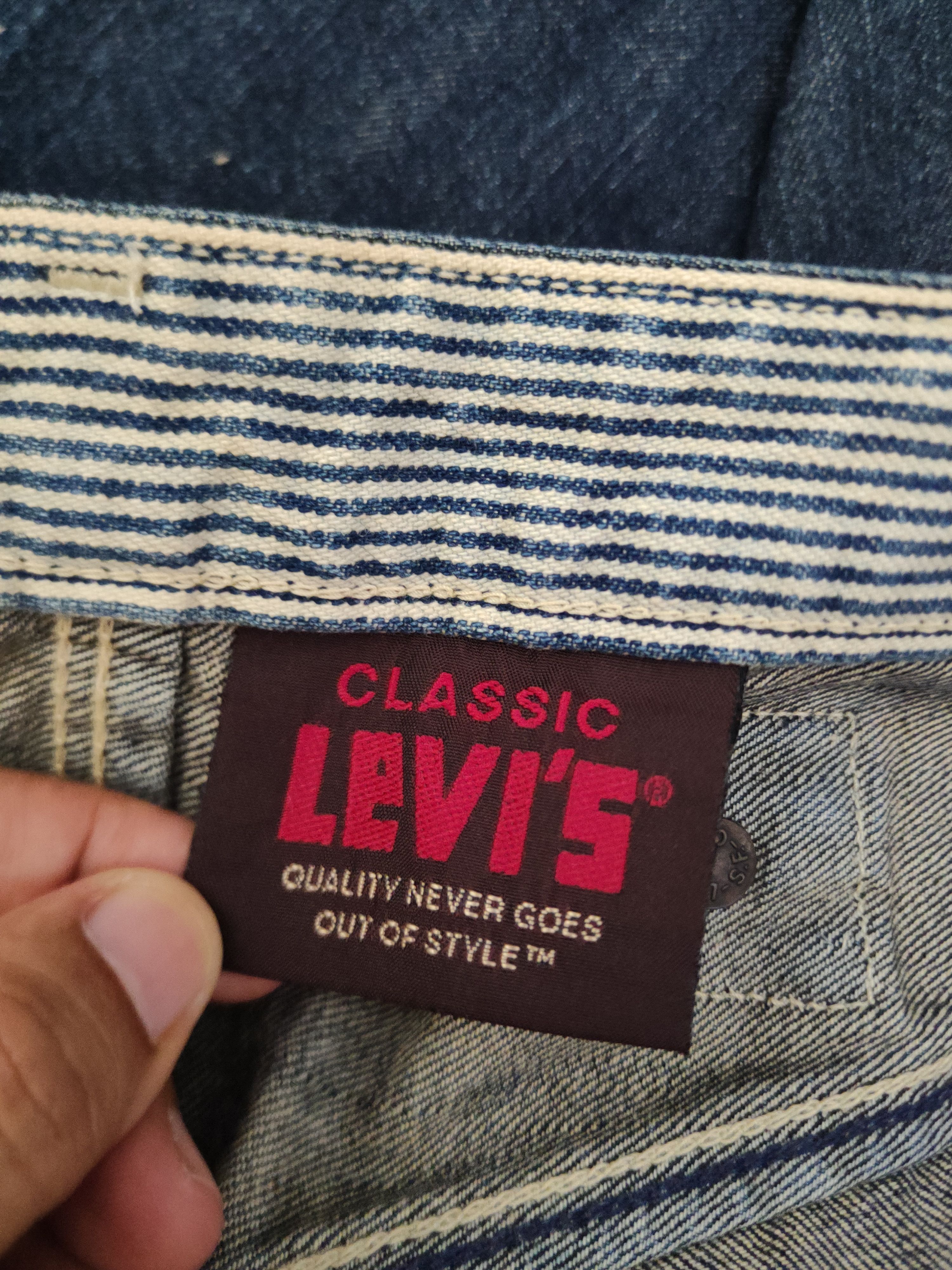 Levi's Levi's Dark Blue Distressed Ripped Jeans #S2839 Size US 31 - 18 Thumbnail