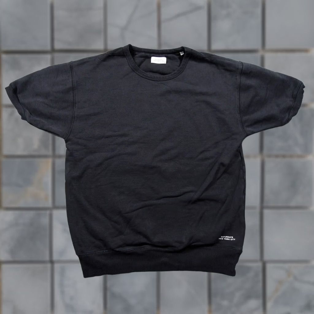 Saturdays NYC Saturdays NYC Sweatshirt Womens Medium Black Crewneck Short Sleeve Crew Neck Pullover Cotton Fleece Logo Regular Modern Casual/Business/Travel Size M / US 6-8 / IT 42-44 - 1 Thumbnail