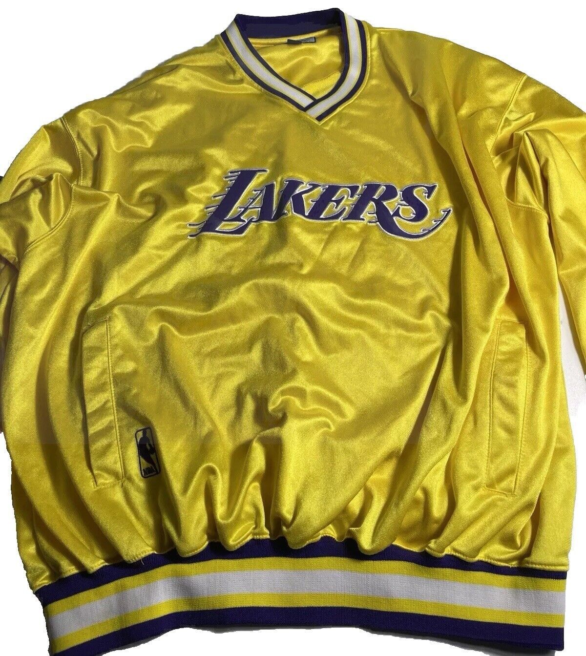 NBA × Starter × Vintage Starter Vtg Los Angeles Lakers Jacket NBA Authentics Sz 2XL Size US XXL / EU 58 / 5 - 1 Thumbnail
