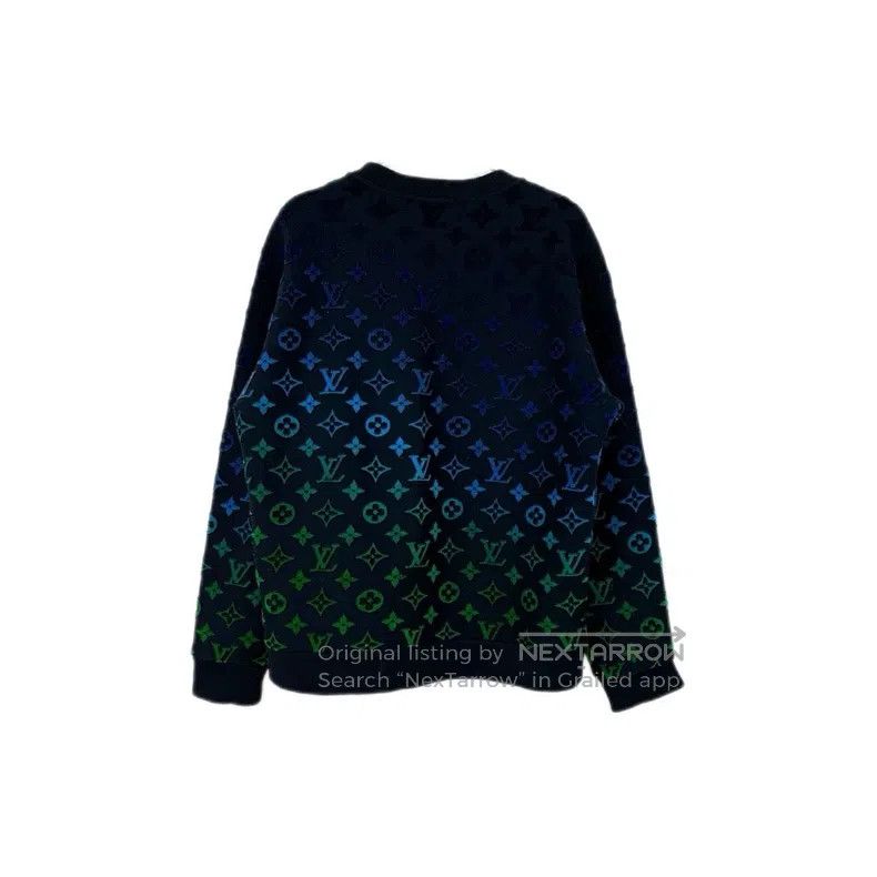Louis Vuitton Louis Vuitton Black full gradient logo sweatshirt Size US XL / EU 56 / 4 - 2 Thumbnail