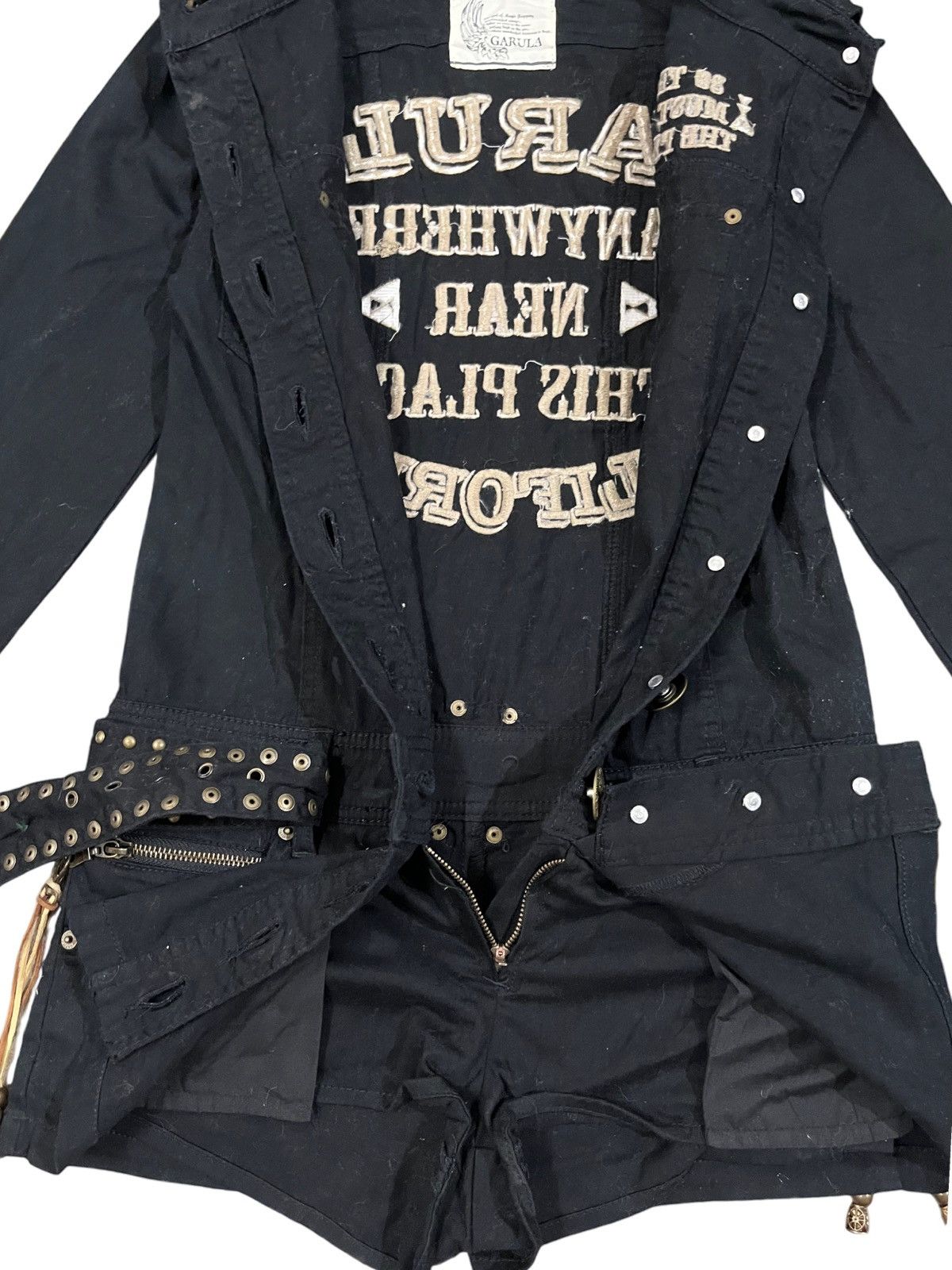 Japanese Brand × Vintage Vintage Garula City Chick Studded Romper Belt Jacket Size M / US 6-8 / IT 42-44 - 8 Thumbnail