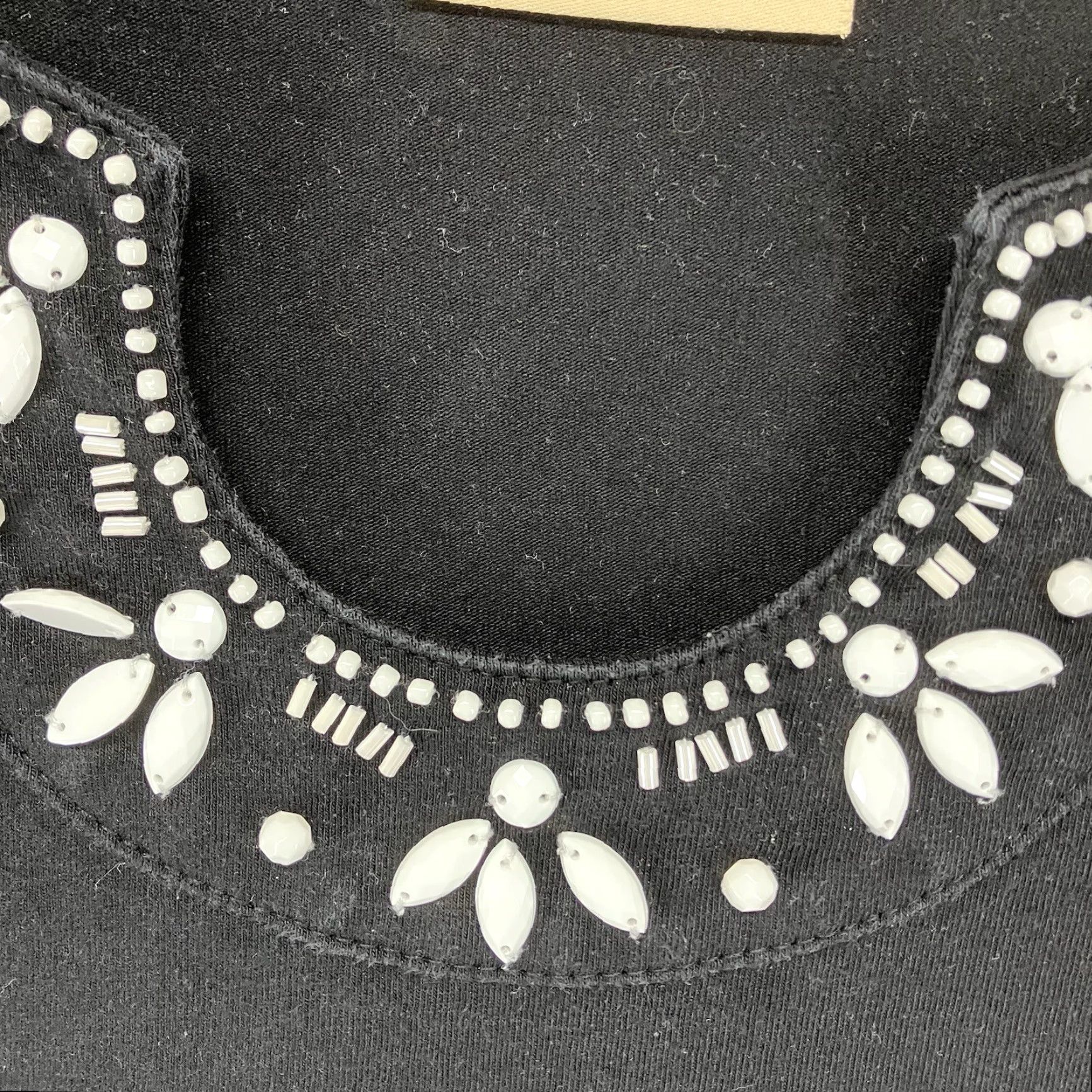 Vintage Alfred Dunner Tunic L 3/4 Sleeve Black Embroidery Rhinestones Dark Gothic Size L / US 10 / IT 46 - 5 Thumbnail