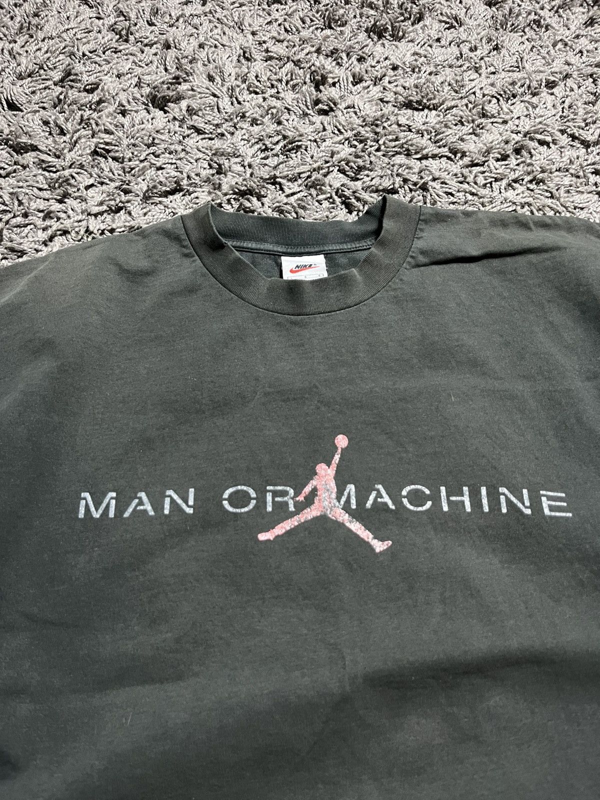 Nike NIKE “MAN OR MACHINE” JORDAN VINTAGE COTTON NBA TEE Size US L / EU 52-54 / 3 - 5 Thumbnail