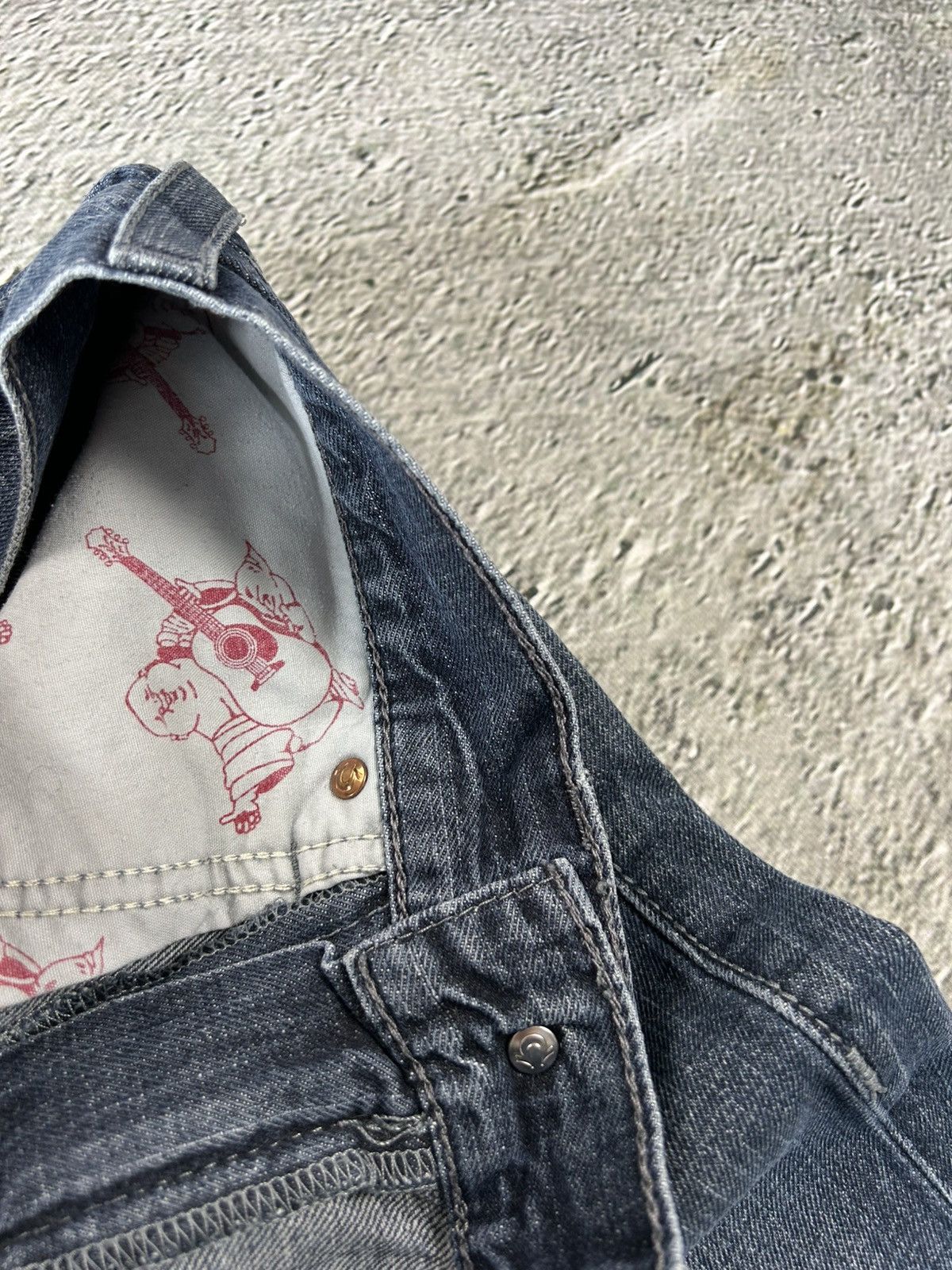 True Religion × Vintage True Religion vintage jeans navy blue thick stitching Y2K Size US 29 - 10 Thumbnail
