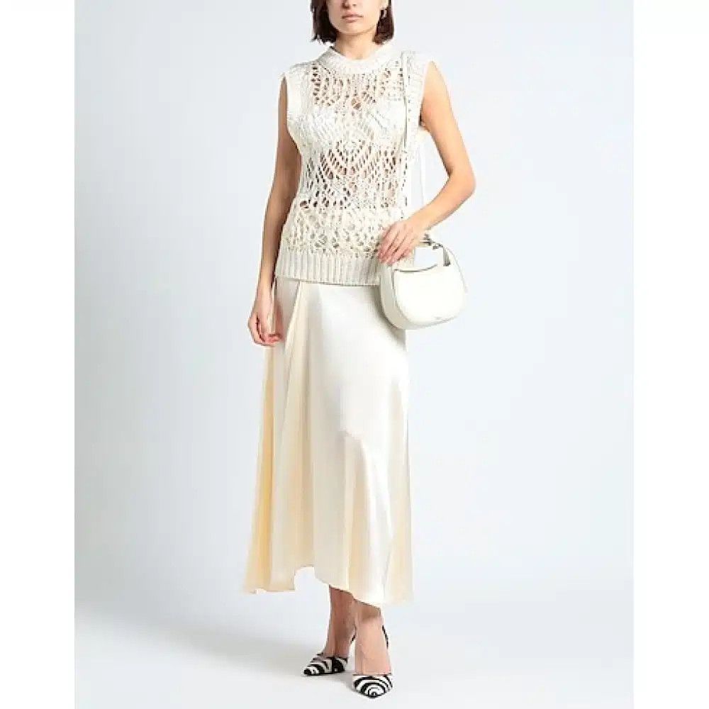 Tom Ford o1loc1c0625 TSK294 Silk Crochet Gilet in White Size S / US 4 / IT 40 - 3 Thumbnail