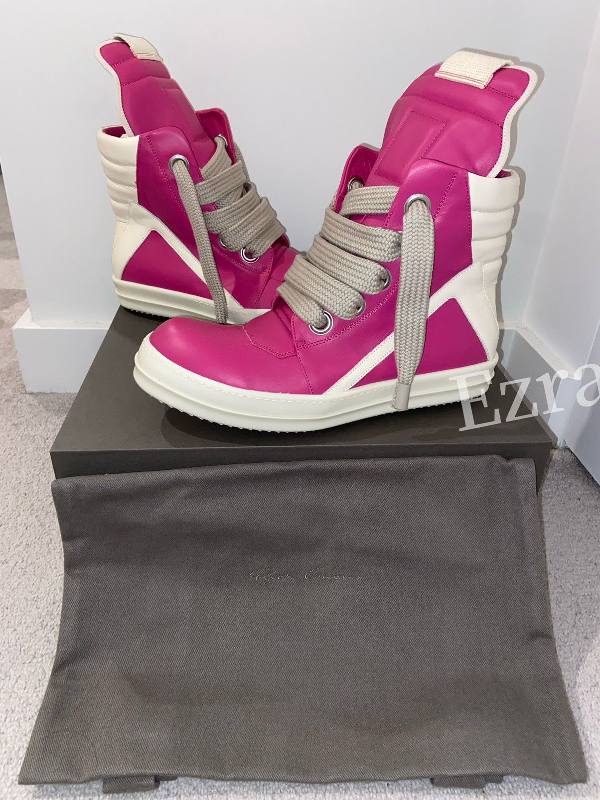 image of Rick Owens Geobasket Hot Pink Size 44 Shoes, Men's