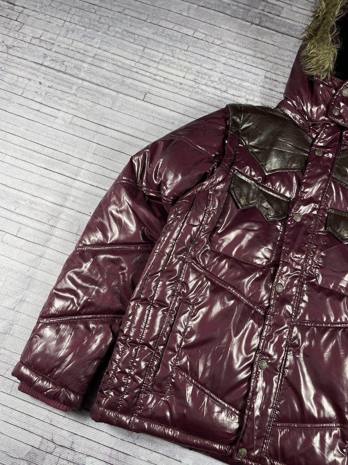 Japanese Brand Nylaus Fur Puffer Western Ifsixwasnine LGB Vkei Bono Style Size US M / EU 48-50 / 2 - 3 Thumbnail