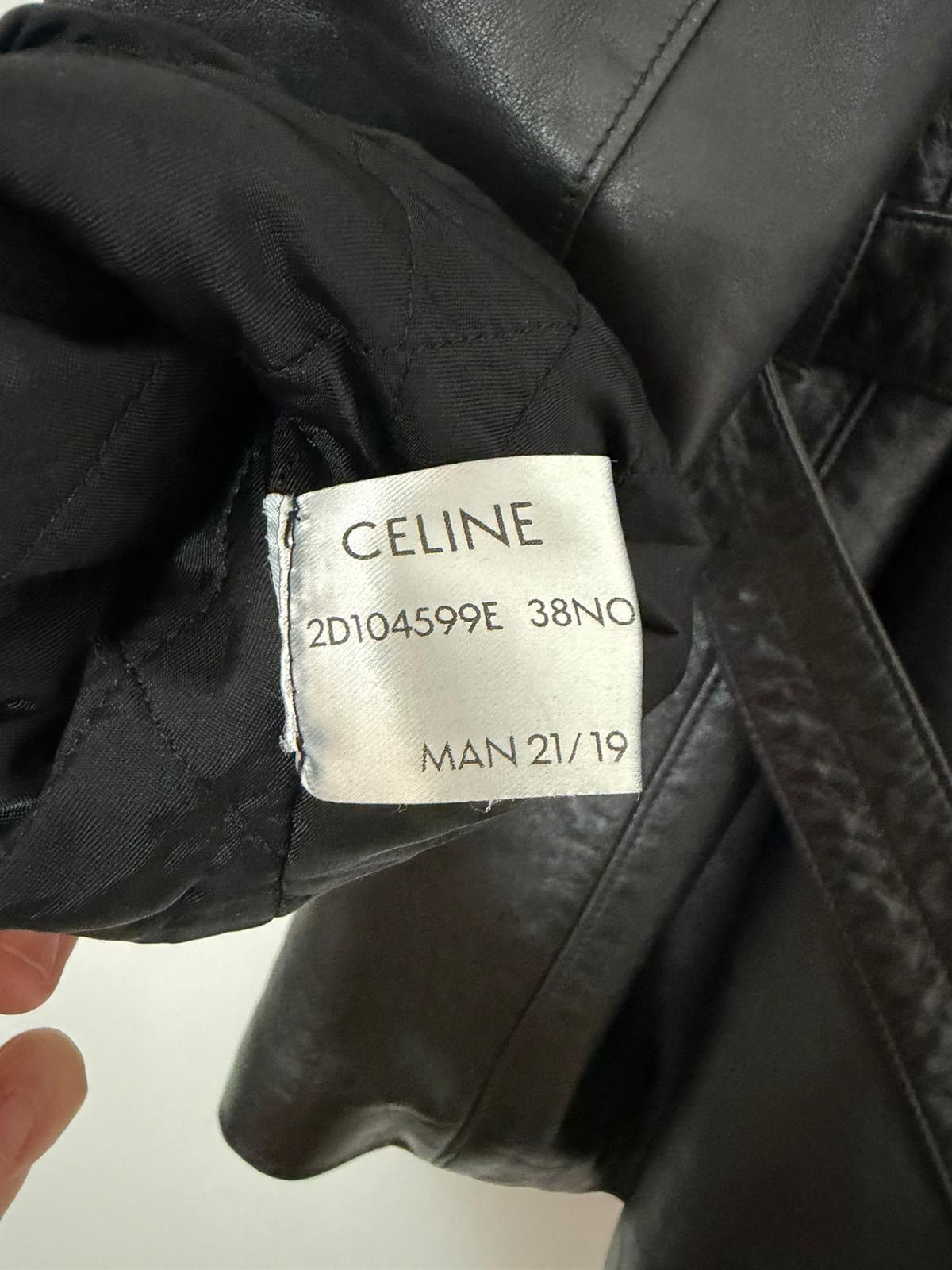 Celine FW22 Leather Cabane Jacket Peacoat Ultra Rare by Hedi Size US M / EU 48-50 / 2 - 10 Thumbnail