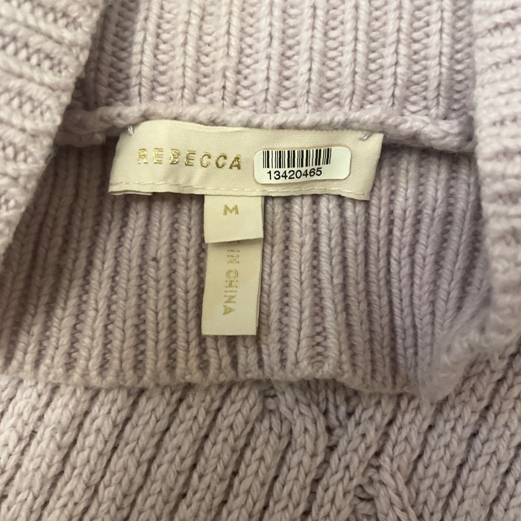 Rebecca Taylor Rebecca Taylor Sweater Ladies Med Purple Mock Neck Basket Weave Open Knit Pullover Knit Open-Knit Raglan Sleeve Long Sleeve Size M / US 6-8 / IT 42-44 - 5 Thumbnail