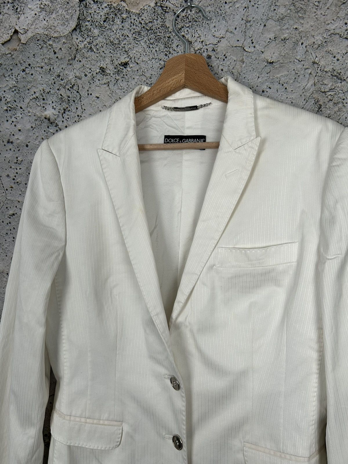 Dolce & Gabbana Vintage Dolce & Gabbana White Blazer Designer 90s Size XXL / US 16-18 / IT 52-54 - 3 Thumbnail