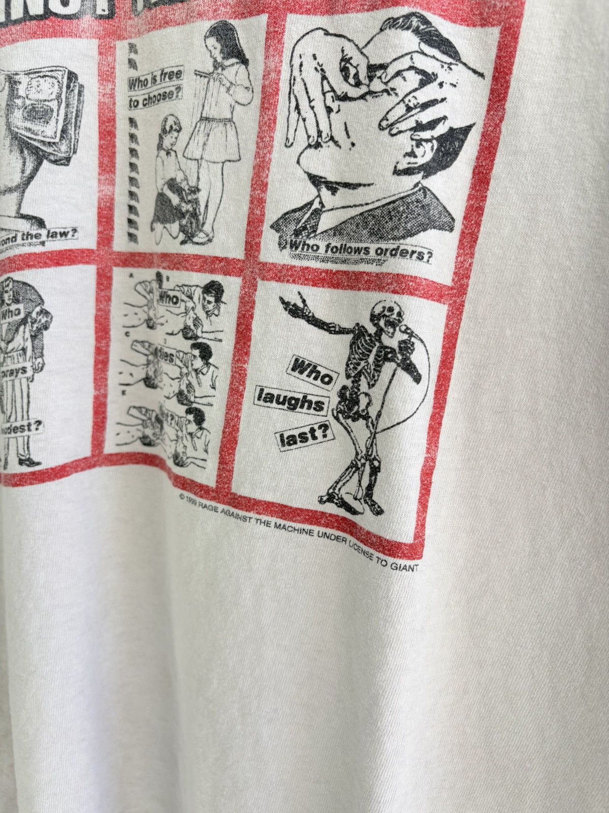 Band Tees Vintage Rage Against The Machine Thrashed Distressed Shirt Size US XL / EU 56 / 4 - 4 Thumbnail