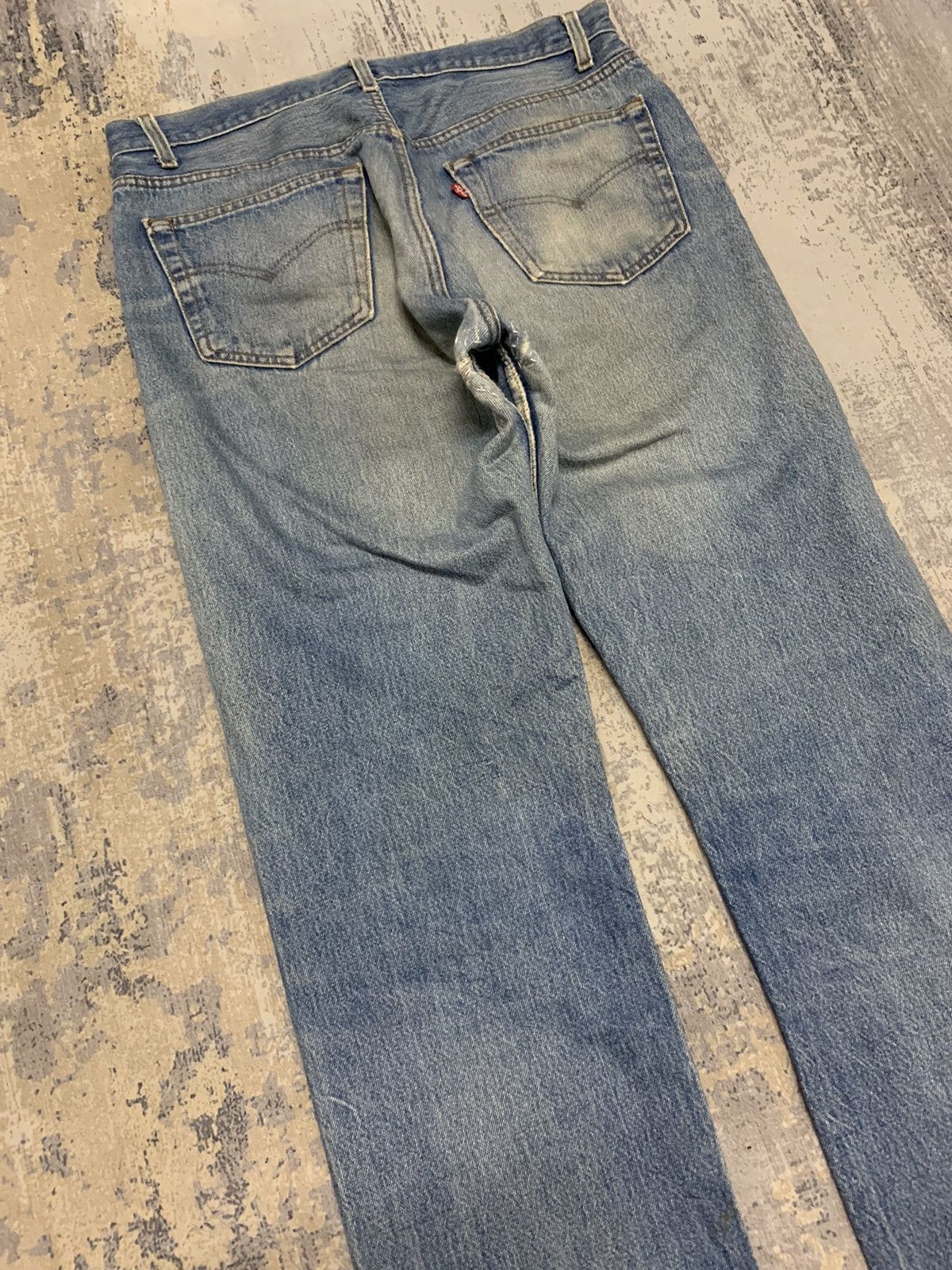 Jean Vintage 80s Sashiko Reworked Levis 501 Distressed Jeans Size US 34 / EU 50 - 13 Thumbnail