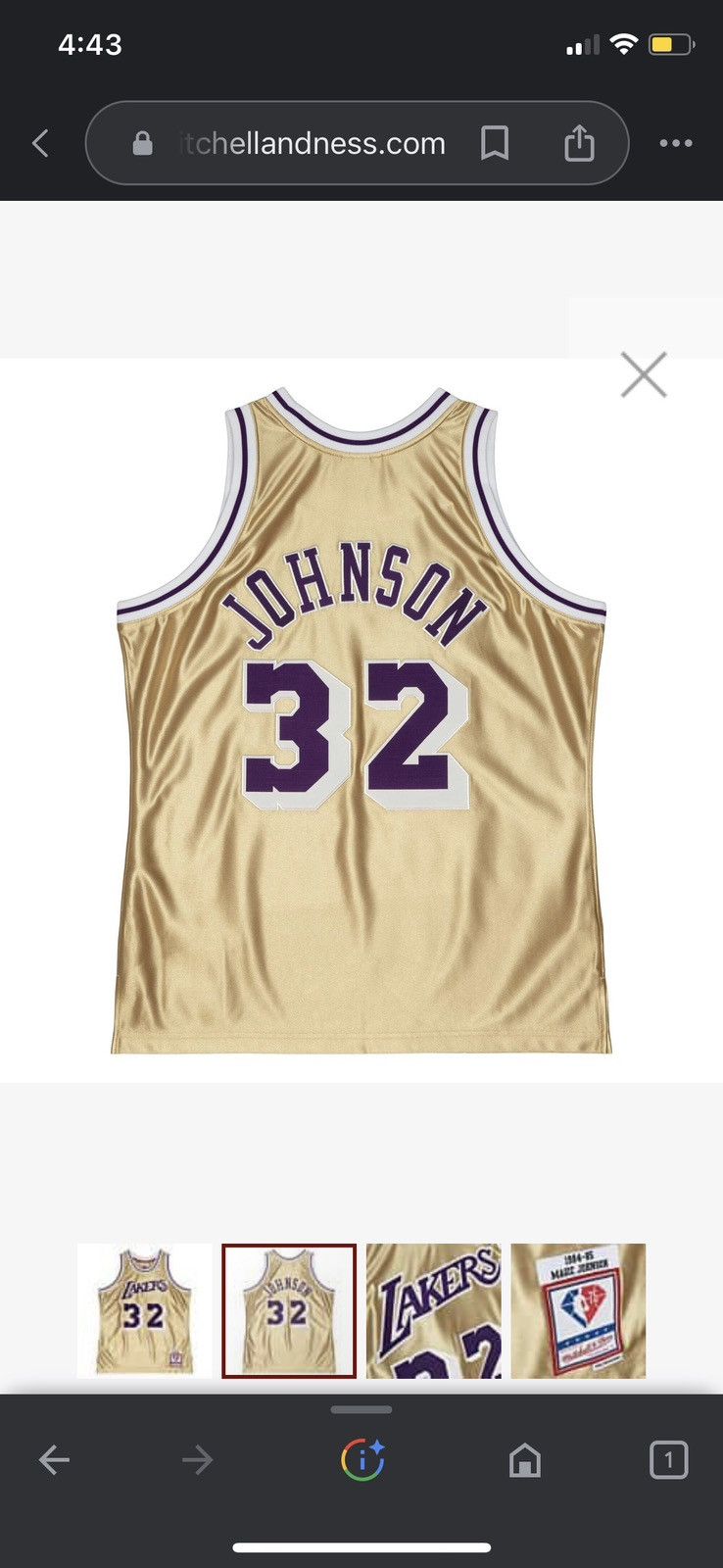 Mitchell & Ness Mitchell and Ness Magic Johnson Jersey Size L Size US L / EU 52-54 / 3 - 2 Thumbnail