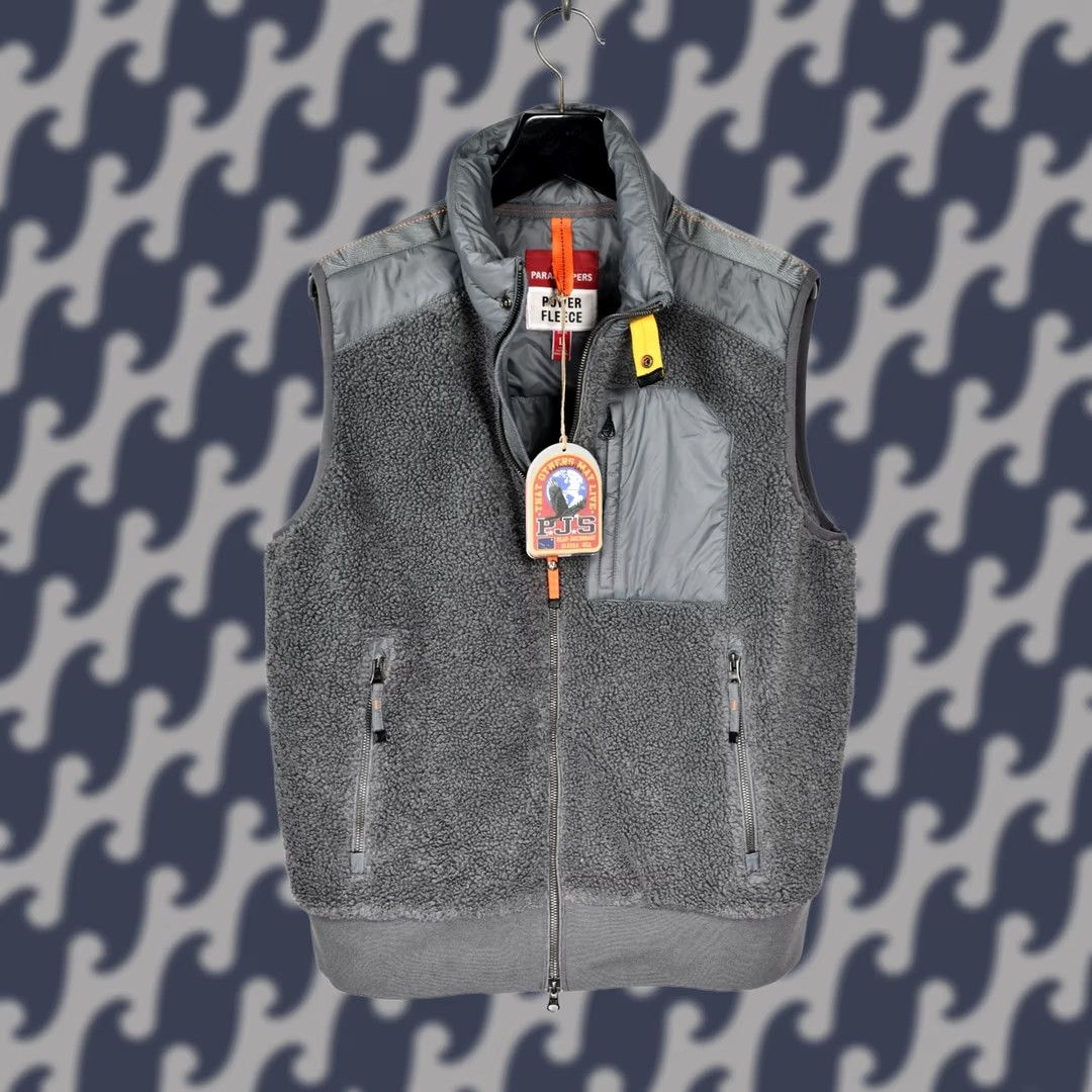 Parajumpers PARAJUMPERS VEST SELKUP POWER FLEECE VEST L MEN Gray 90% DOWN 10% FEATHER ZIP Front Logo 2021 Size US L / EU 52-54 / 3 - 1 Thumbnail