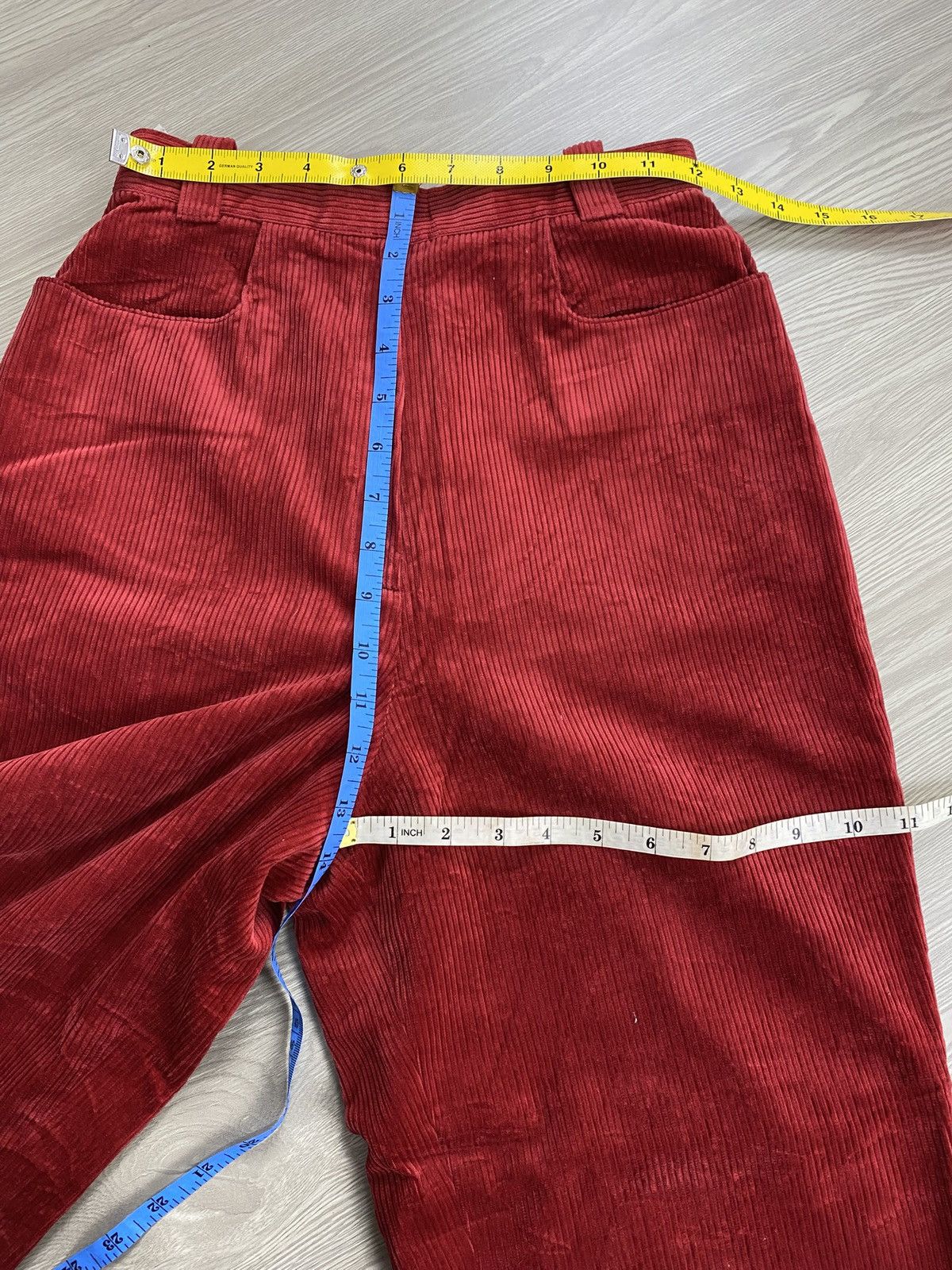 Christian Dior Monsieur 1990s Vintage Christian Dior Sport Red Corduroy Baggy Pants Size 38" / US 16 / IT 52 - 19 Thumbnail