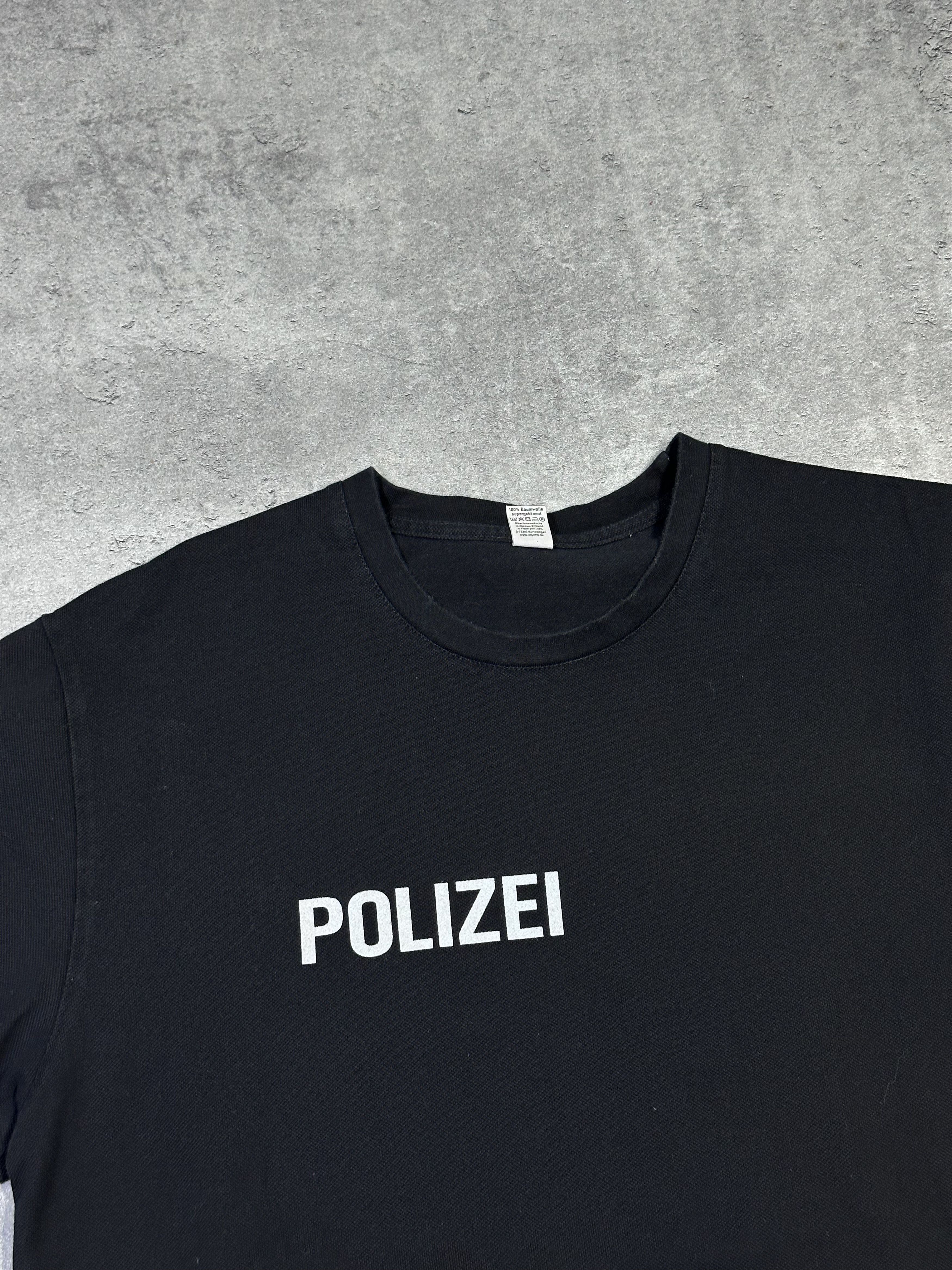 Vintage Trigema black polizei tshirt tactical vetemens inspiration Size US L / EU 52-54 / 3 - 3 Thumbnail
