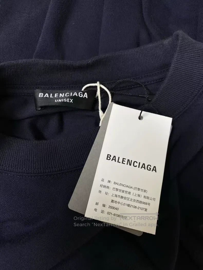 Balenciaga Balenciaga Navy Blue Fake Two-Piece T, XS Size Size US XS / EU 42 / 0 - 5 Thumbnail
