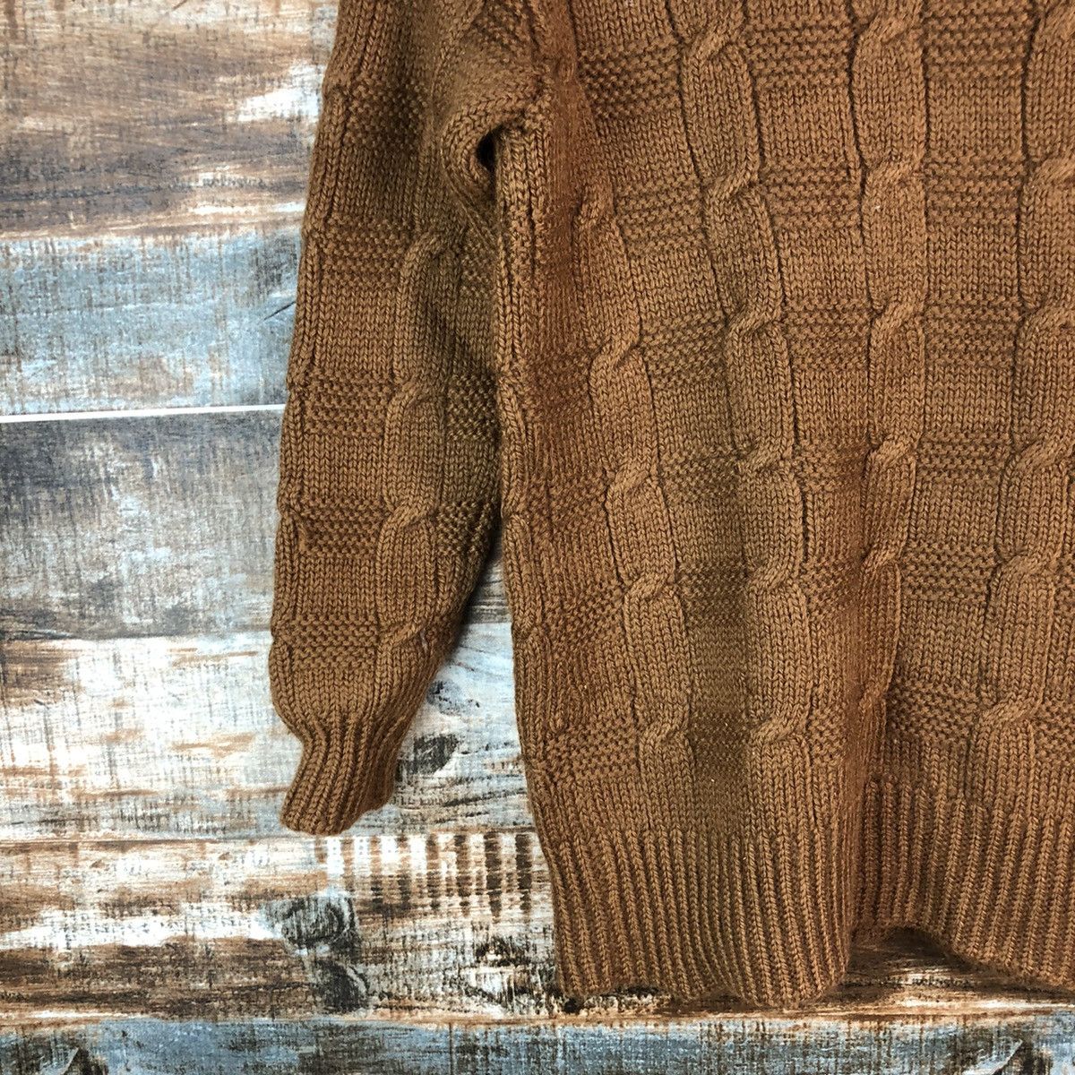 Homespun Knitwear × Japanese Brand Japan vintage Brown cable Knitwear sweatshirt #A1815 Size XS / US 0-2 / IT 36-38 - 7 Thumbnail
